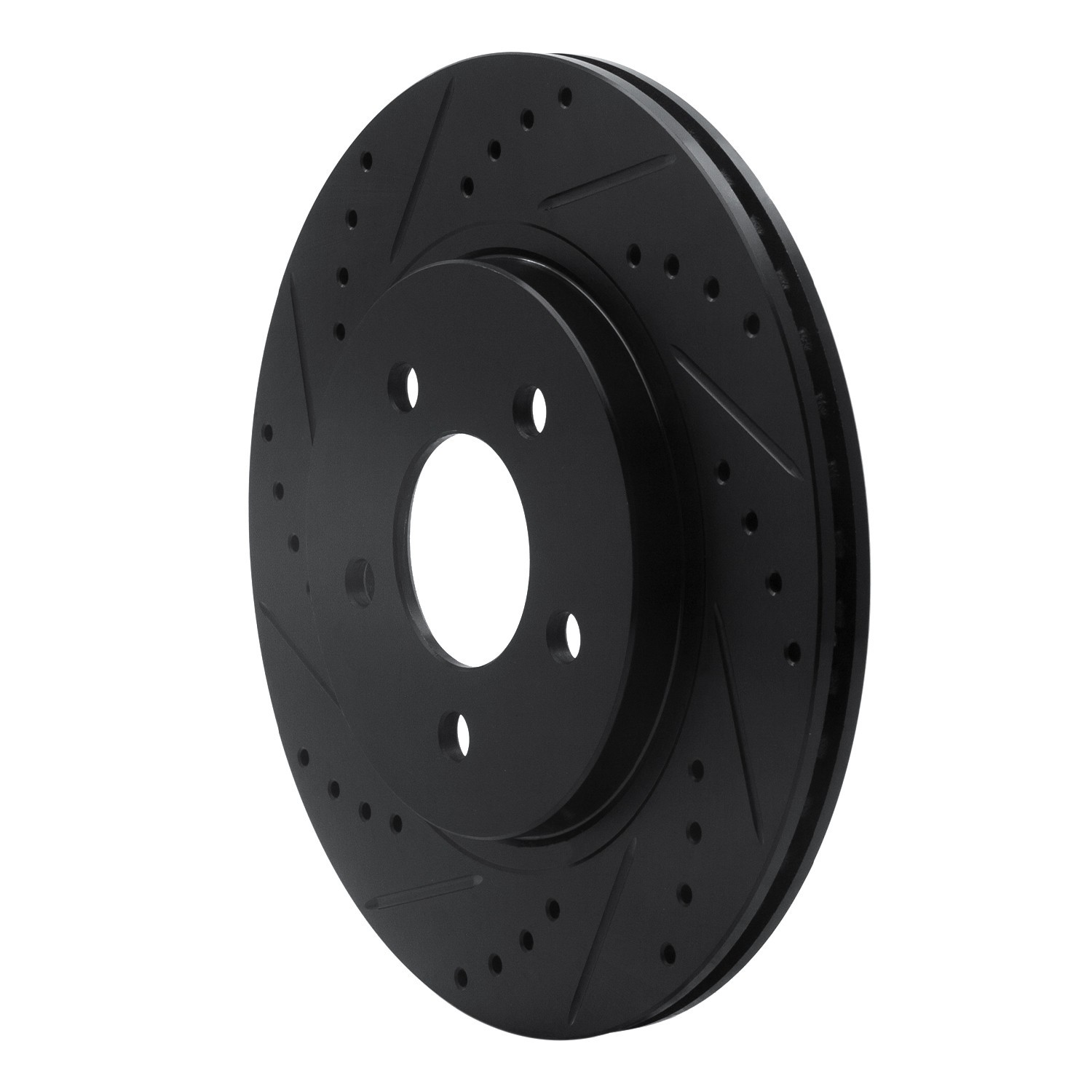 DYN 633-54058L DFC Brake Rotor - Drilled and Slotted - Black