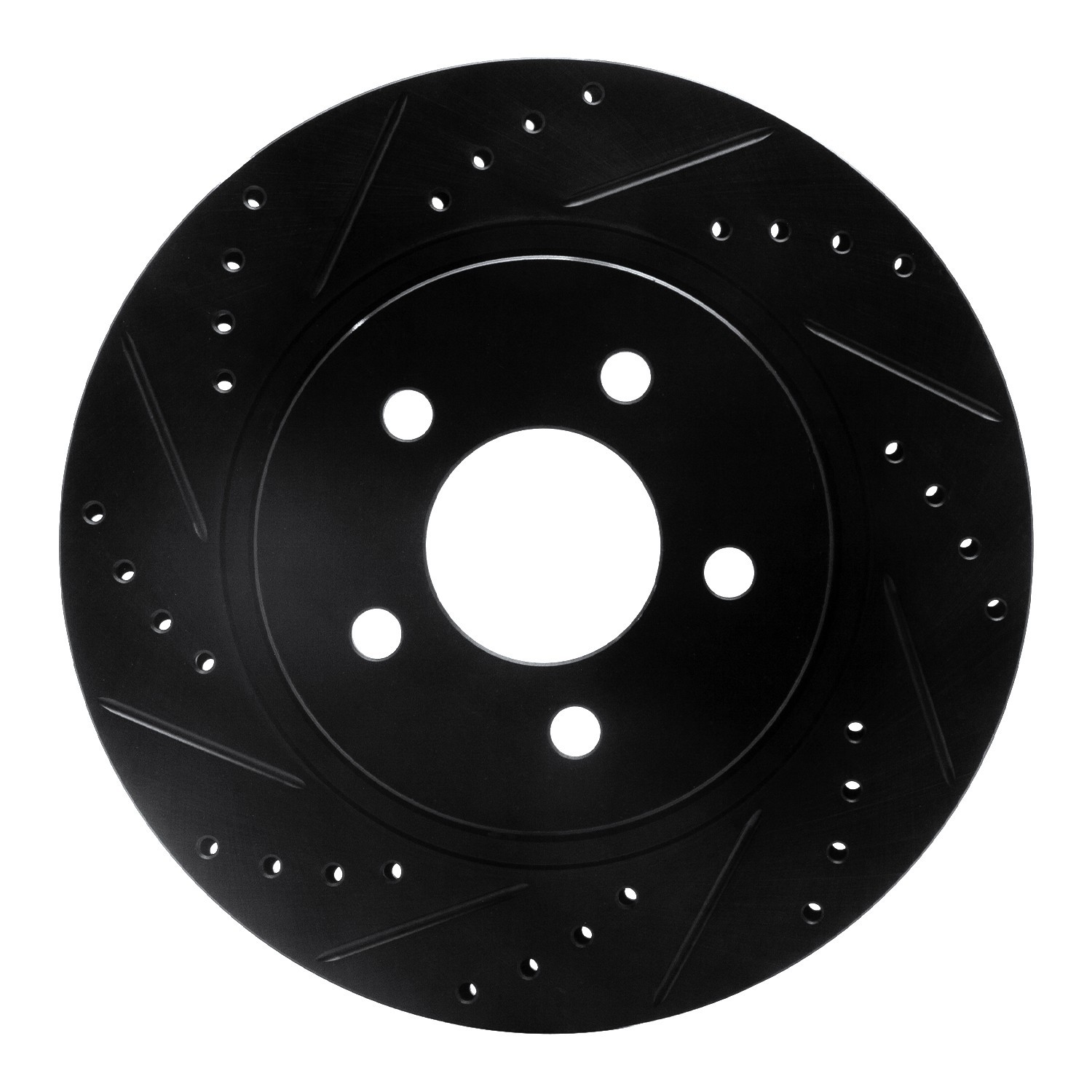 DYN 633-54058L DFC Brake Rotor - Drilled and Slotted - Black - Image 3