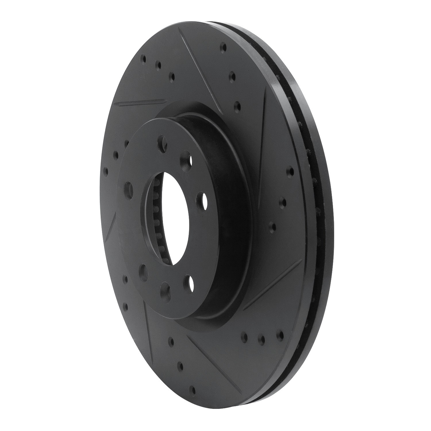 DYN 633-54059R DFC Brake Rotor - Drilled and Slotted - Black