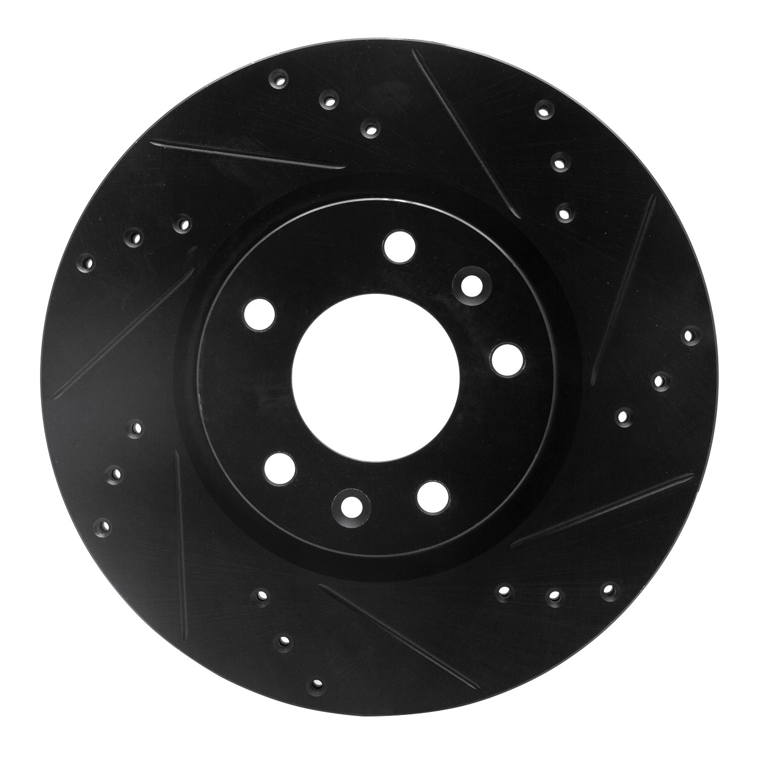 DYN 633-54059R DFC Brake Rotor - Drilled and Slotted - Black - Image 3