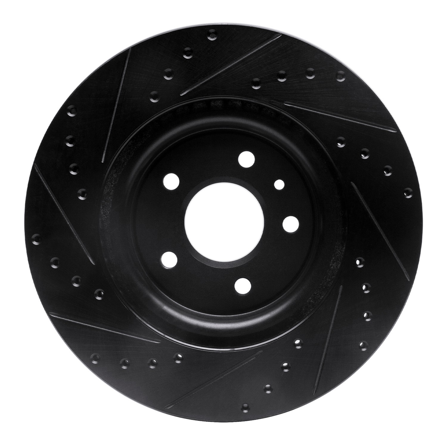 DYN 633-54062R DFC Brake Rotor - Drilled and Slotted - Black - Image 2