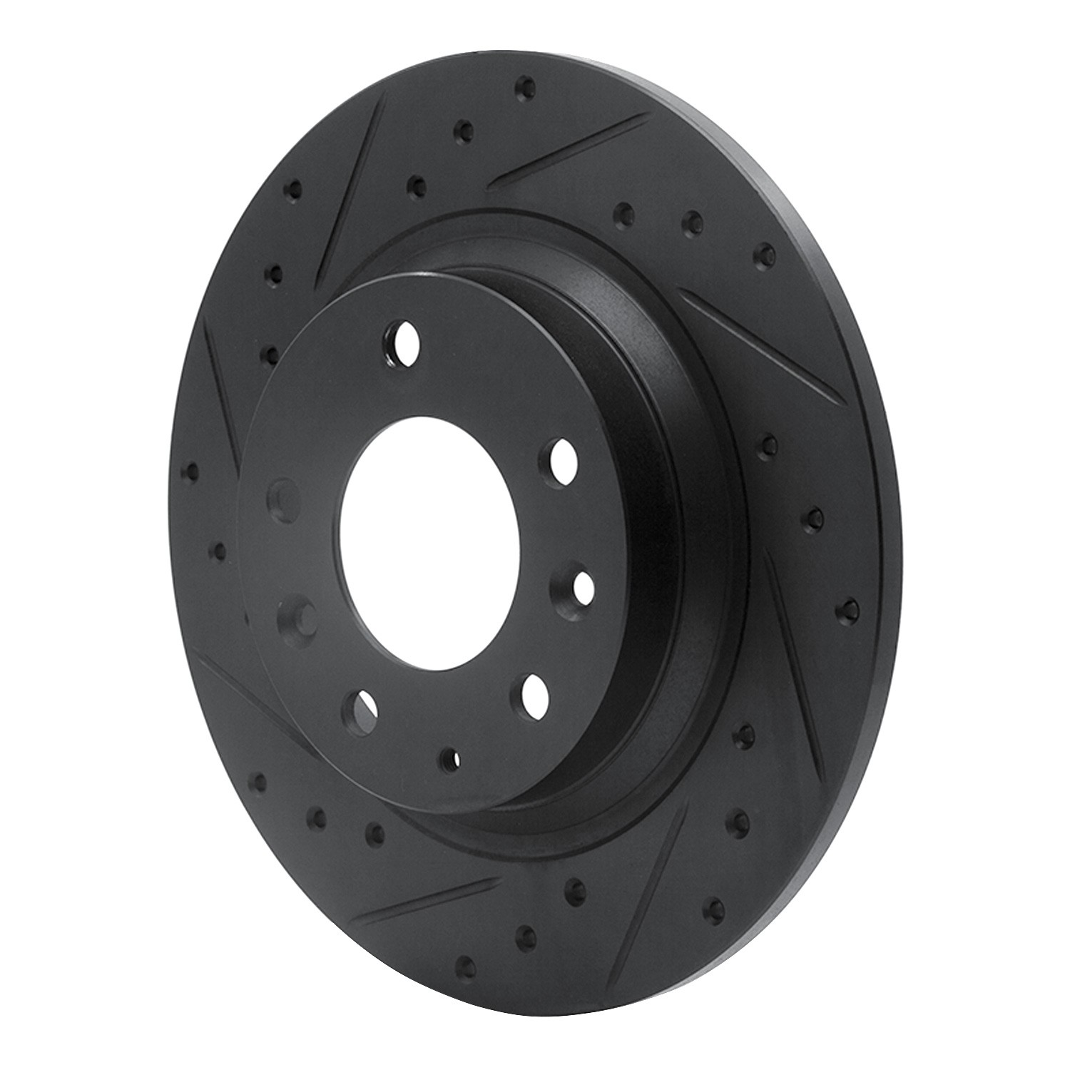 DYN 633-54064L DFC Brake Rotor - Drilled and Slotted - Black