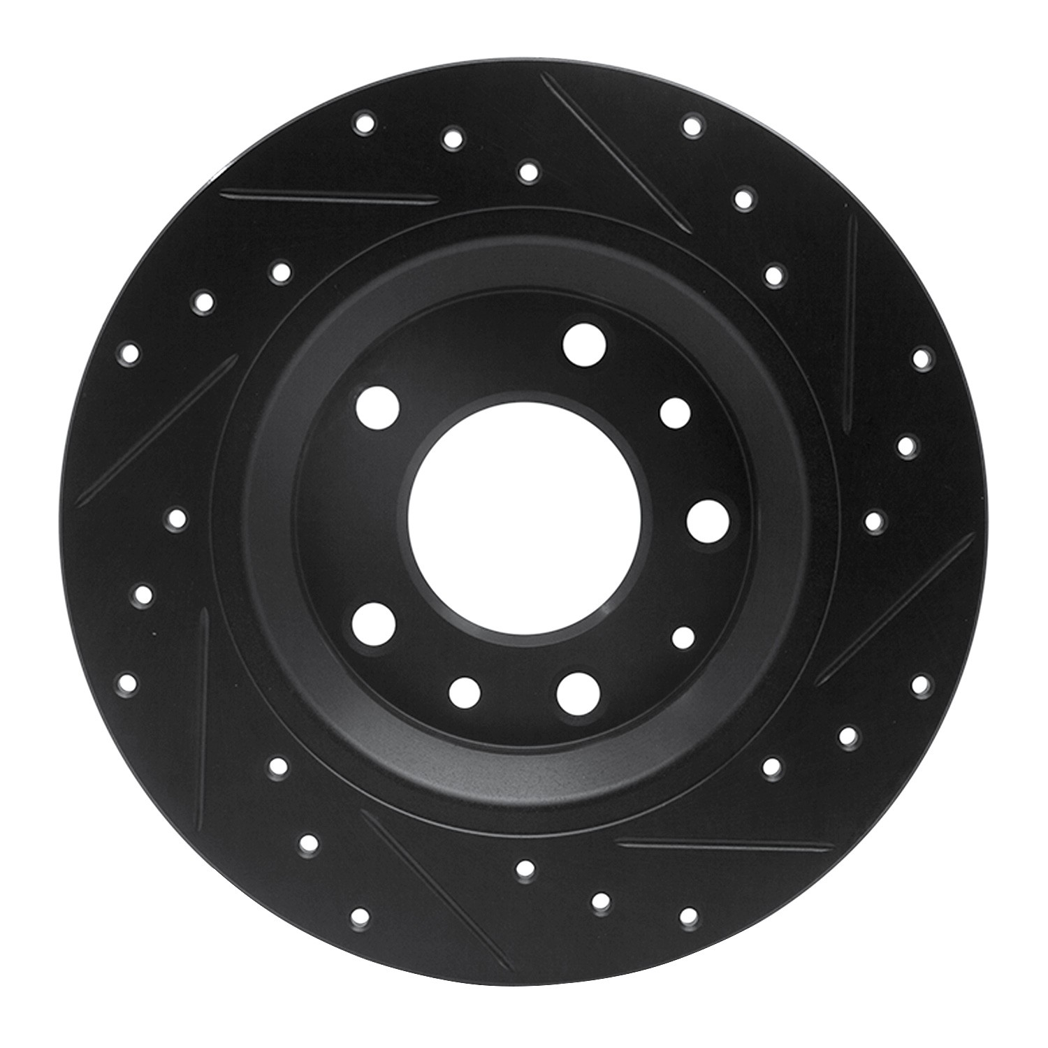 DYN 633-54064L DFC Brake Rotor - Drilled and Slotted - Black - Image 2
