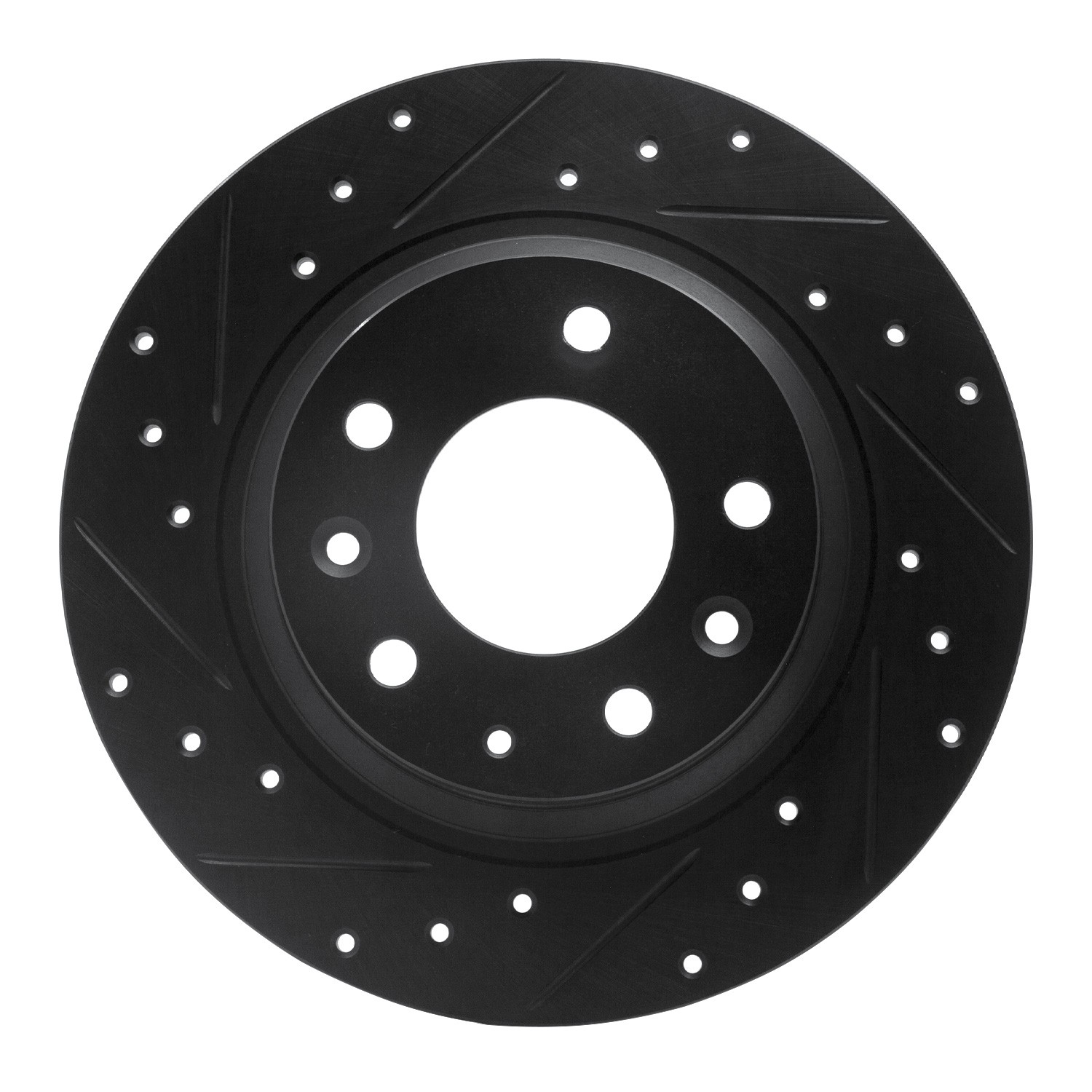 DYN 633-54064L DFC Brake Rotor - Drilled and Slotted - Black - Image 3