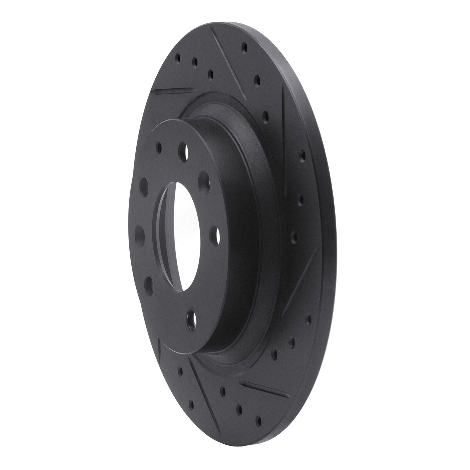 DYN 633-54064R DFC Brake Rotor - Drilled and Slotted - Black