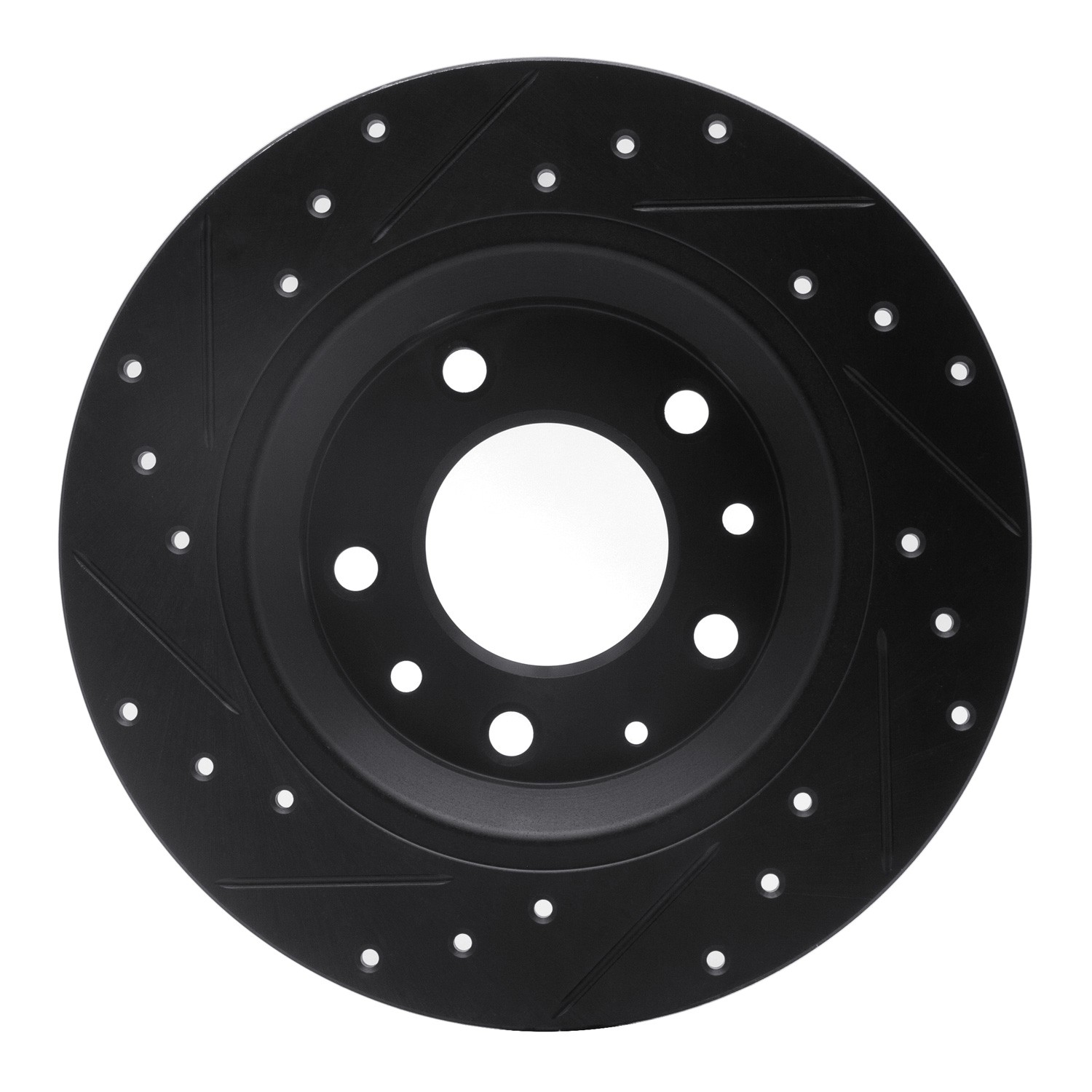 DYN 633-54064R DFC Brake Rotor - Drilled and Slotted - Black - Image 2