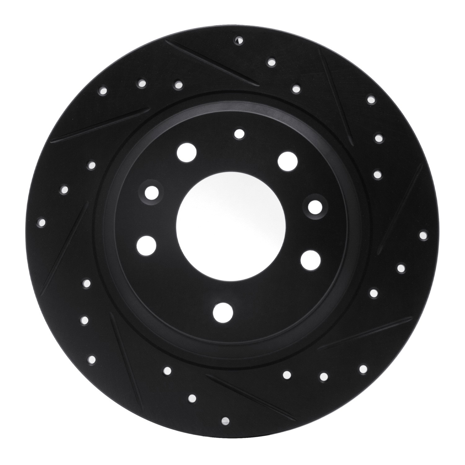 DYN 633-54064R DFC Brake Rotor - Drilled and Slotted - Black - Image 3