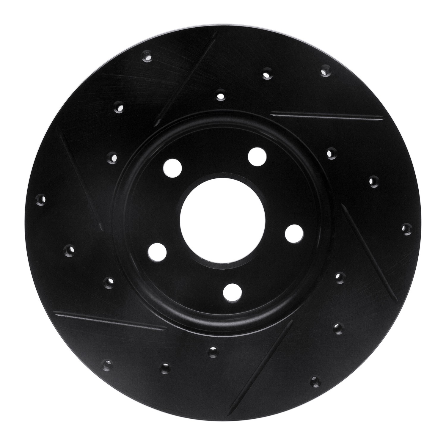 DYN 633-54067R DFC Brake Rotor - Drilled and Slotted - Black - Image 2