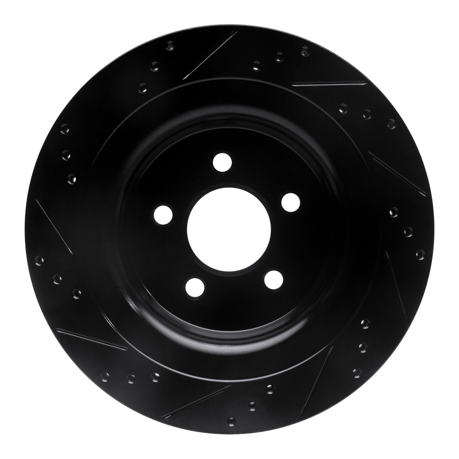 DYN 633-54074R DFC Brake Rotor - Drilled and Slotted - Black - Image 2