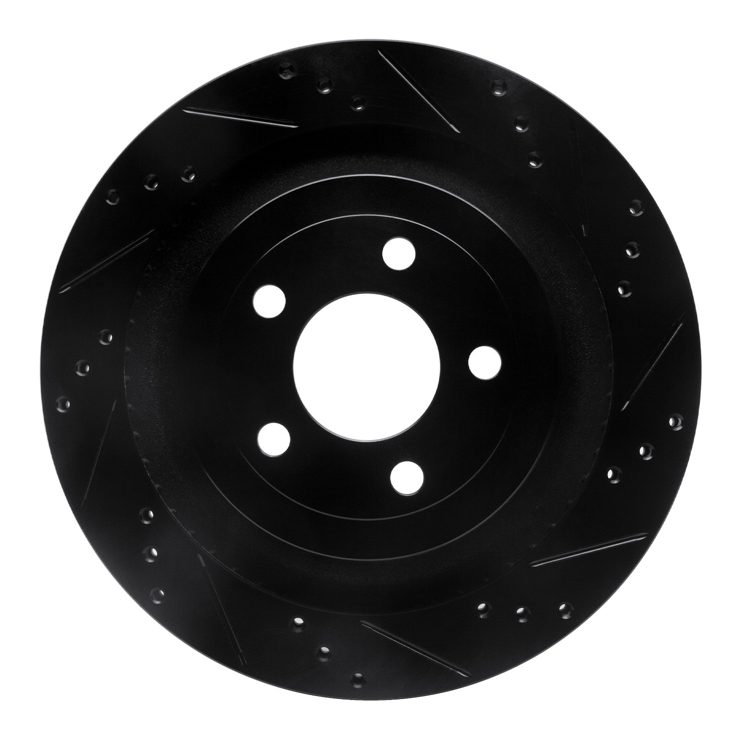 DYN 633-54074R DFC Brake Rotor - Drilled and Slotted - Black - Image 3