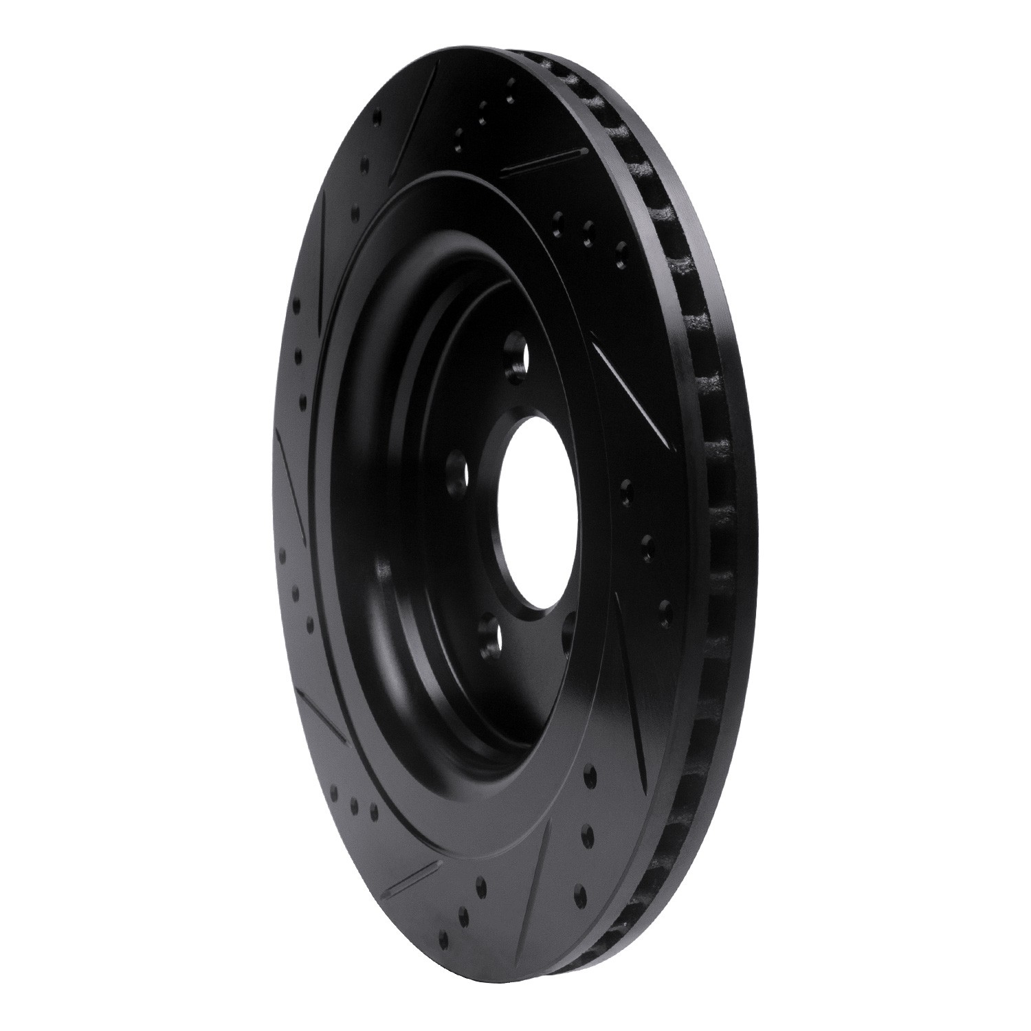 DYN 633-54074R DFC Brake Rotor - Drilled and Slotted - Black - Image 5