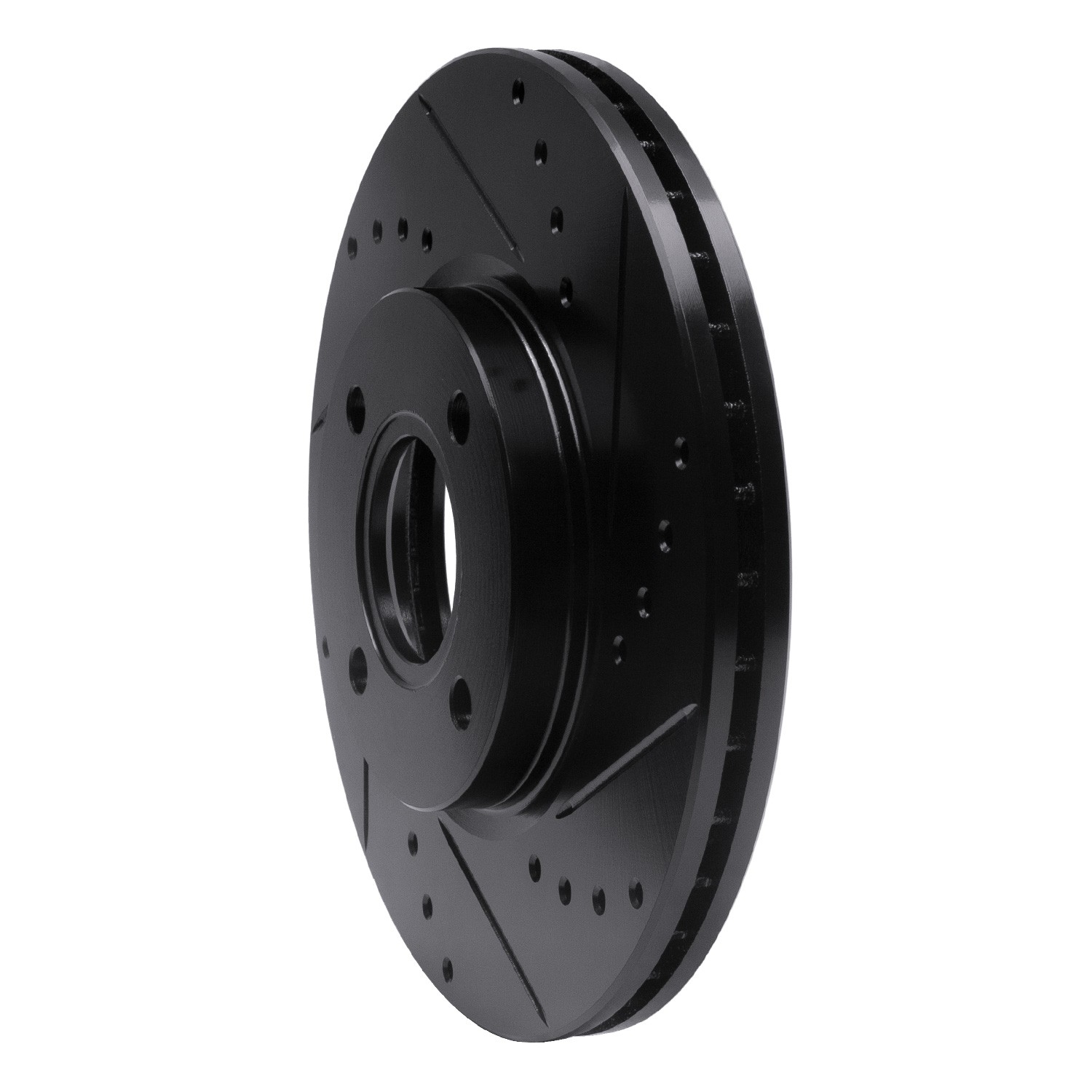 DYN 633-54075R DFC Brake Rotor - Drilled and Slotted - Black