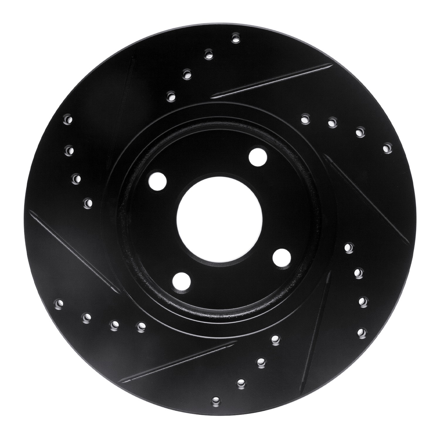 DYN 633-54075R DFC Brake Rotor - Drilled and Slotted - Black - Image 2