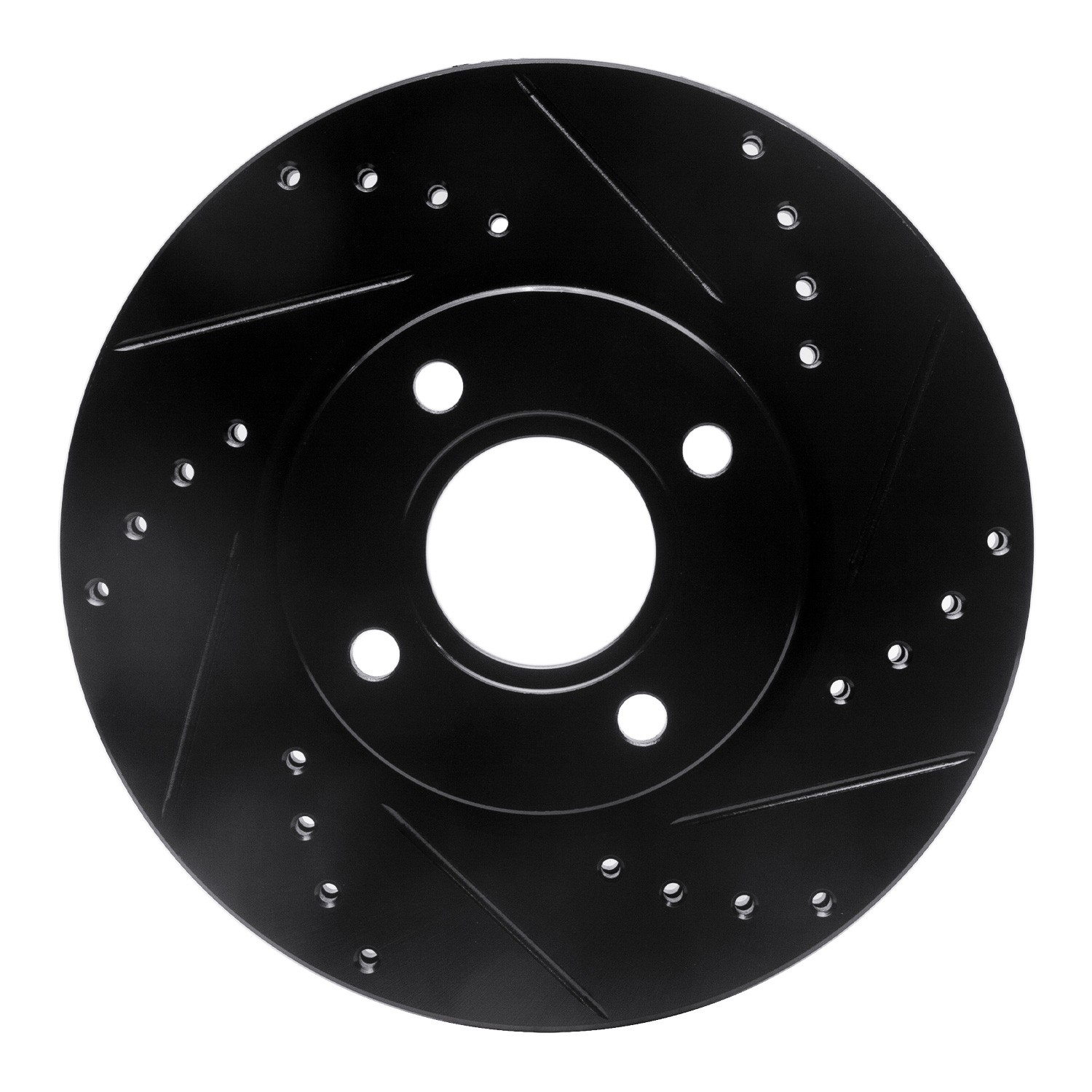 DYN 633-54075R DFC Brake Rotor - Drilled and Slotted - Black - Image 3