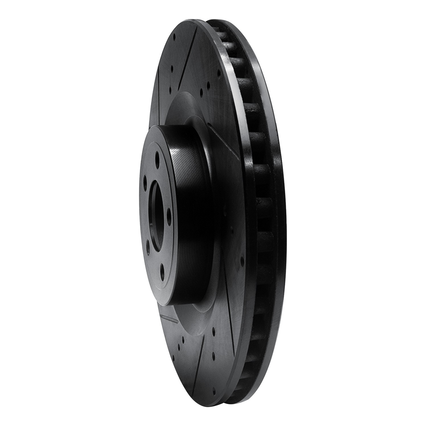 DYN 633-54079L DFC Brake Rotor - Drilled and Slotted - Black