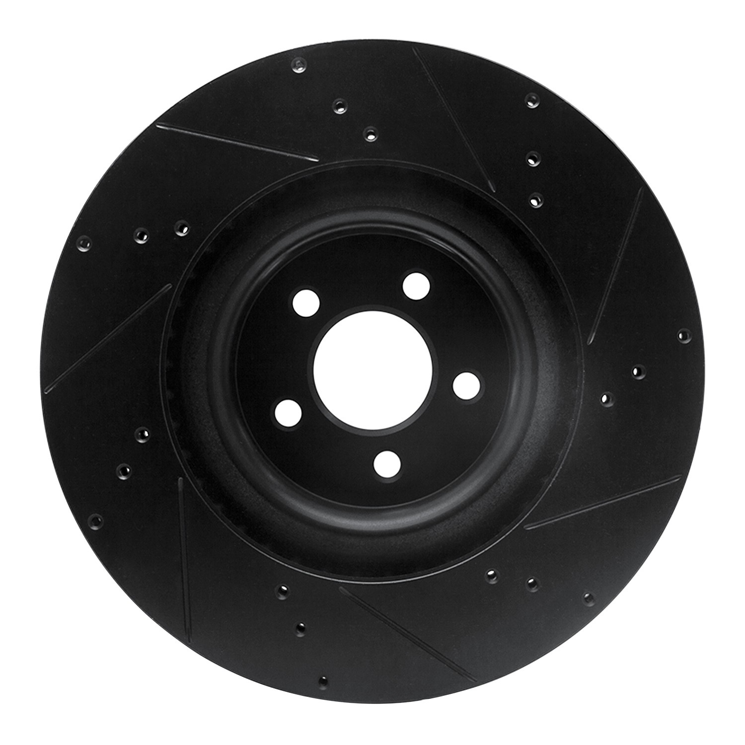 DYN 633-54079L DFC Brake Rotor - Drilled and Slotted - Black - Image 2