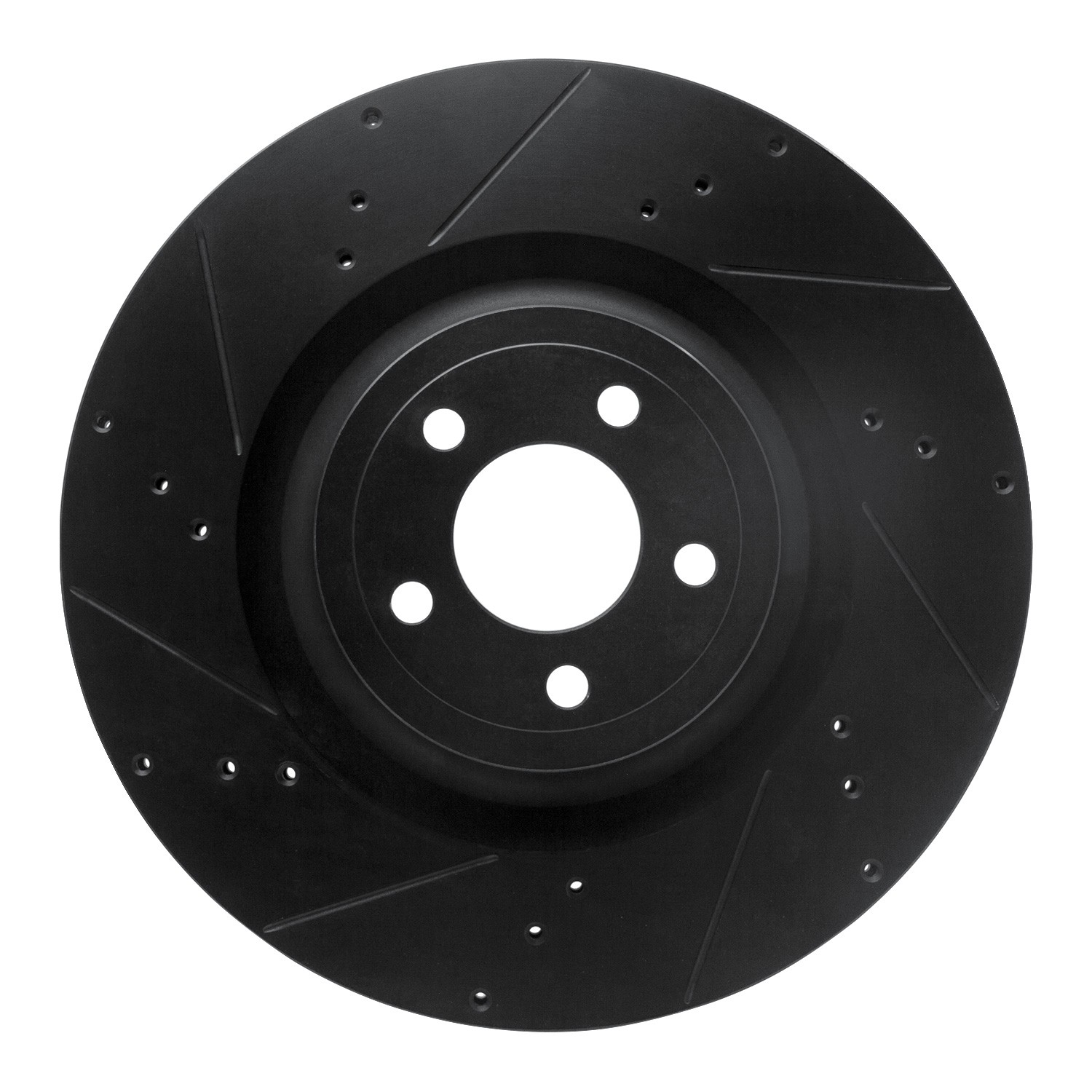 DYN 633-54079L DFC Brake Rotor - Drilled and Slotted - Black - Image 3