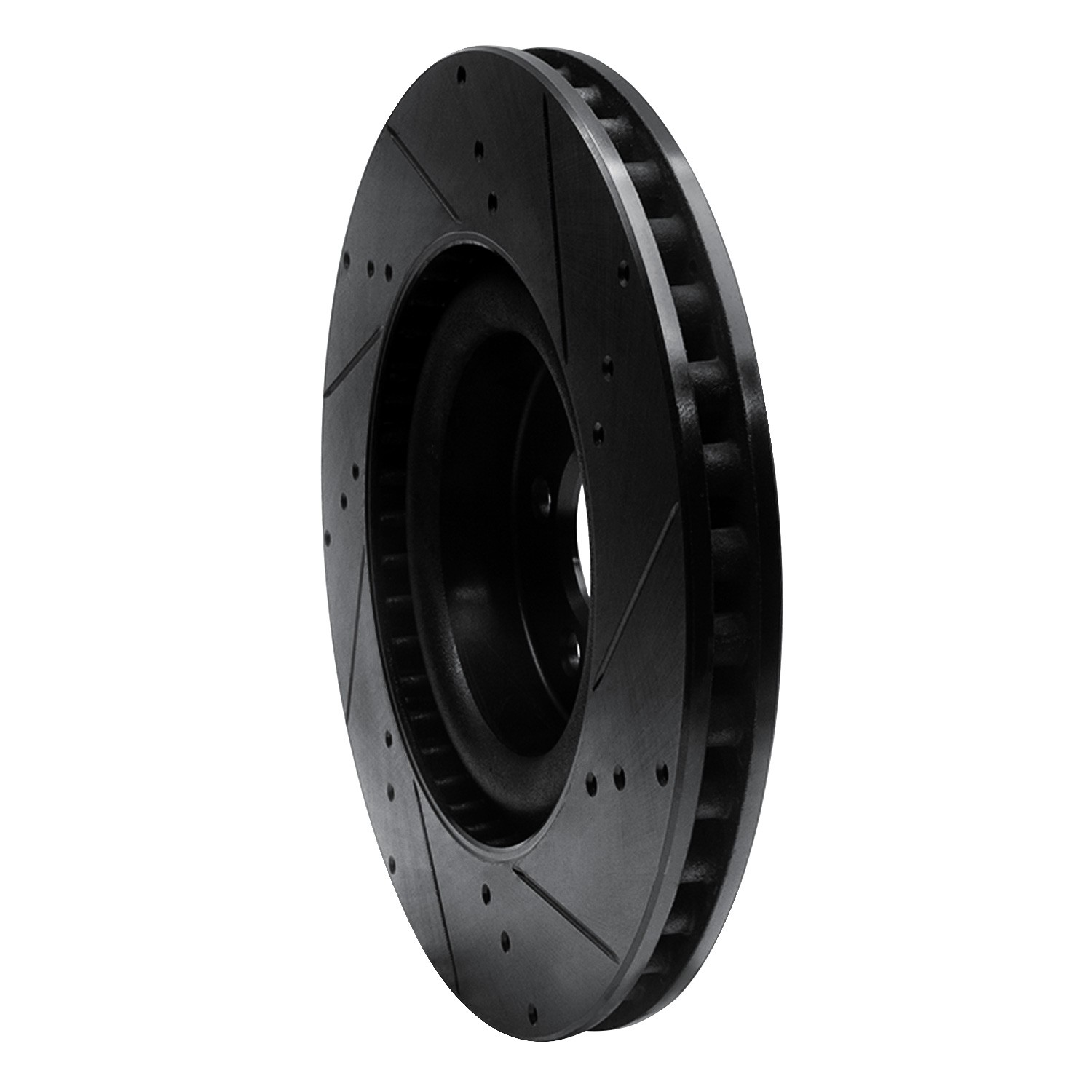 DYN 633-54079L DFC Brake Rotor - Drilled and Slotted - Black - Image 5