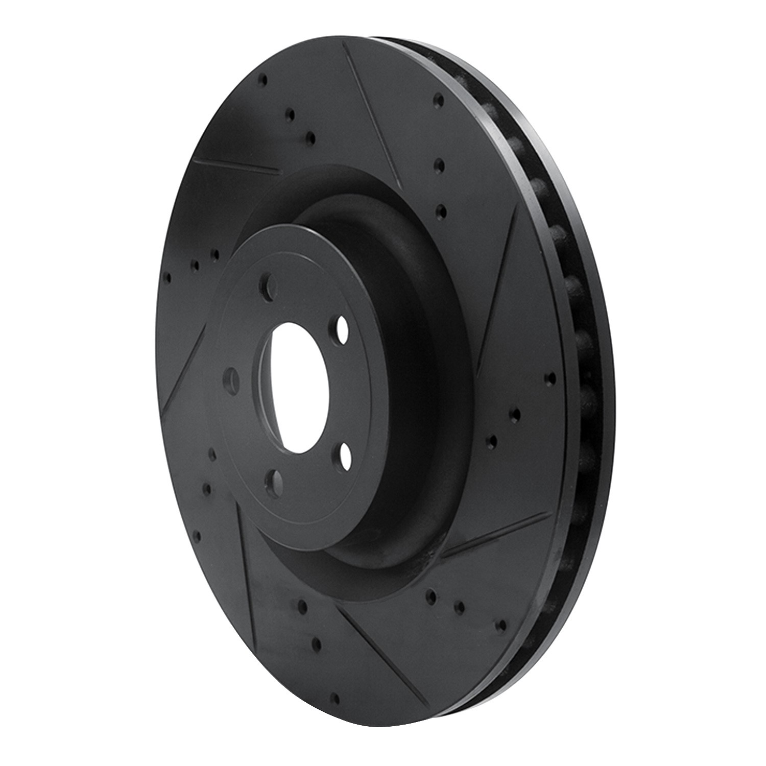DYN 633-54079R DFC Brake Rotor - Drilled and Slotted - Black