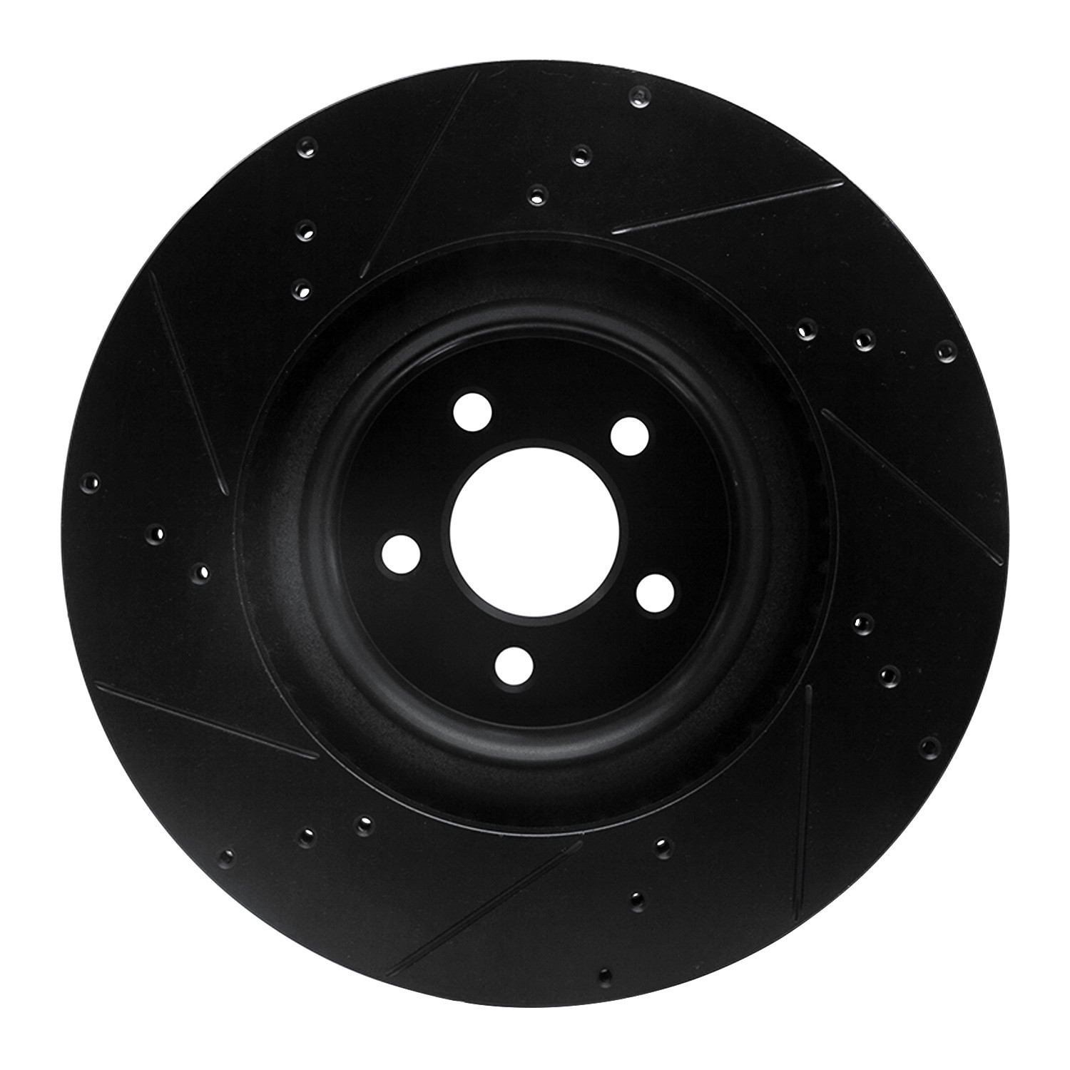 DYN 633-54079R DFC Brake Rotor - Drilled and Slotted - Black - Image 2