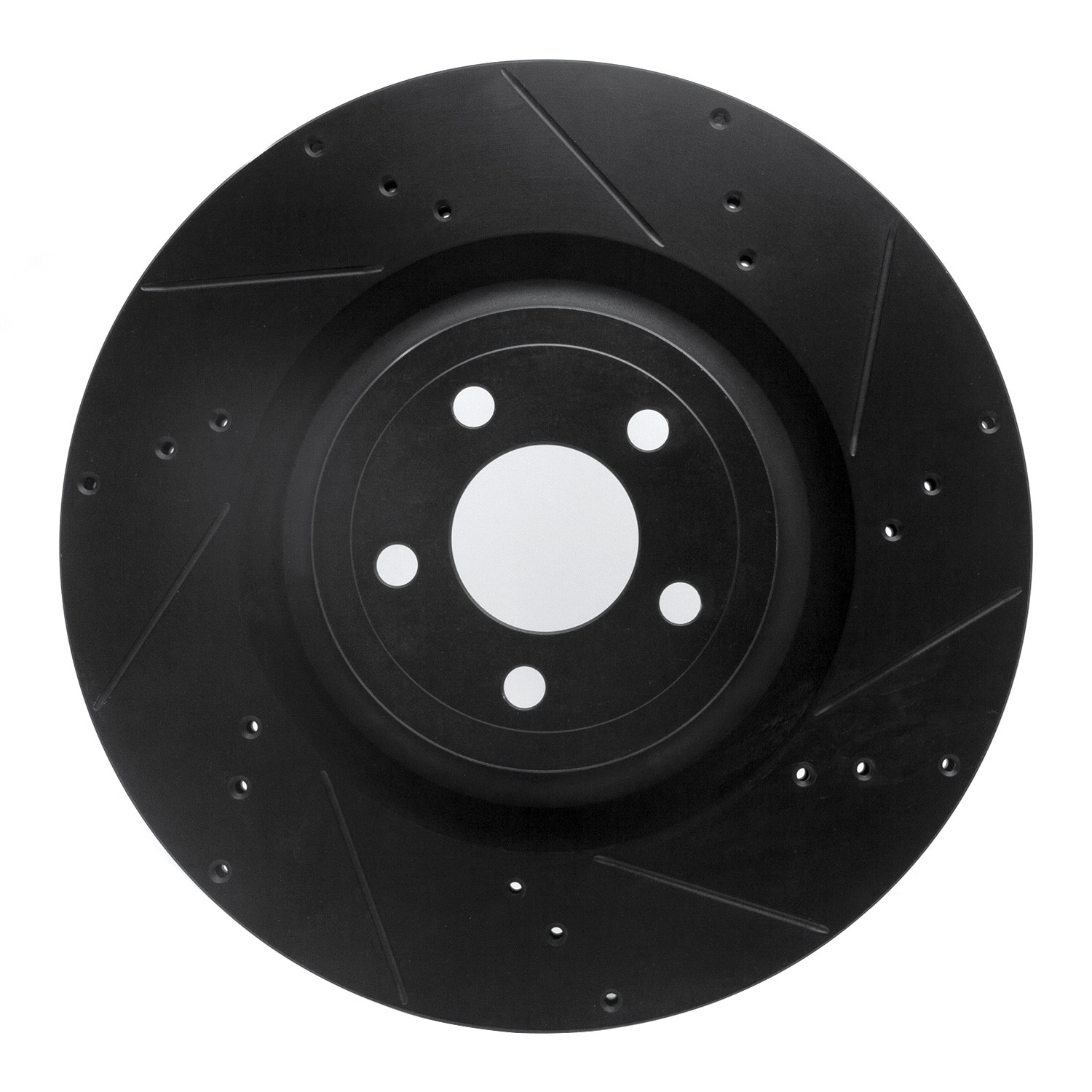 DYN 633-54079R DFC Brake Rotor - Drilled and Slotted - Black - Image 3