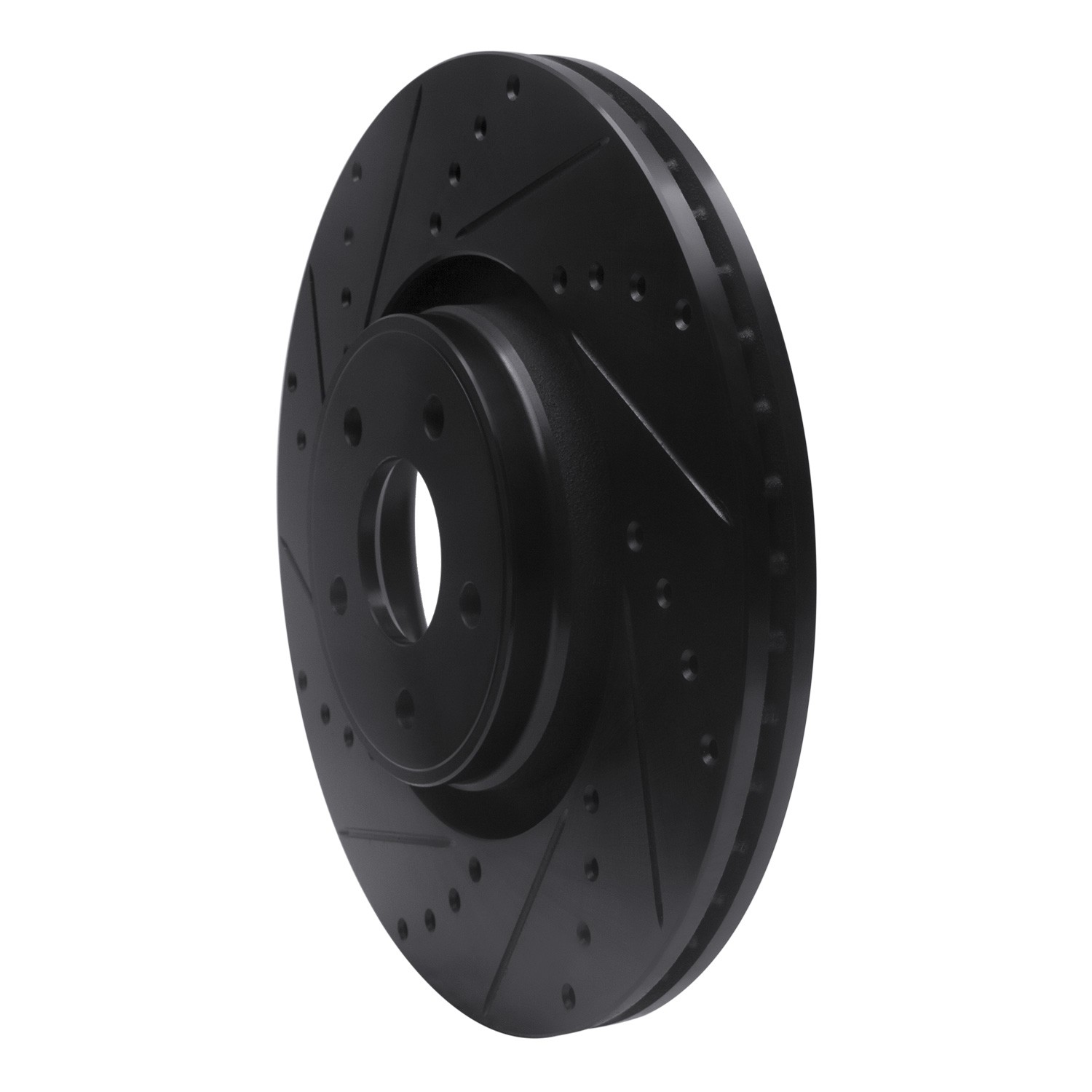 DYN 633-54082L DFC Brake Rotor - Drilled and Slotted - Black