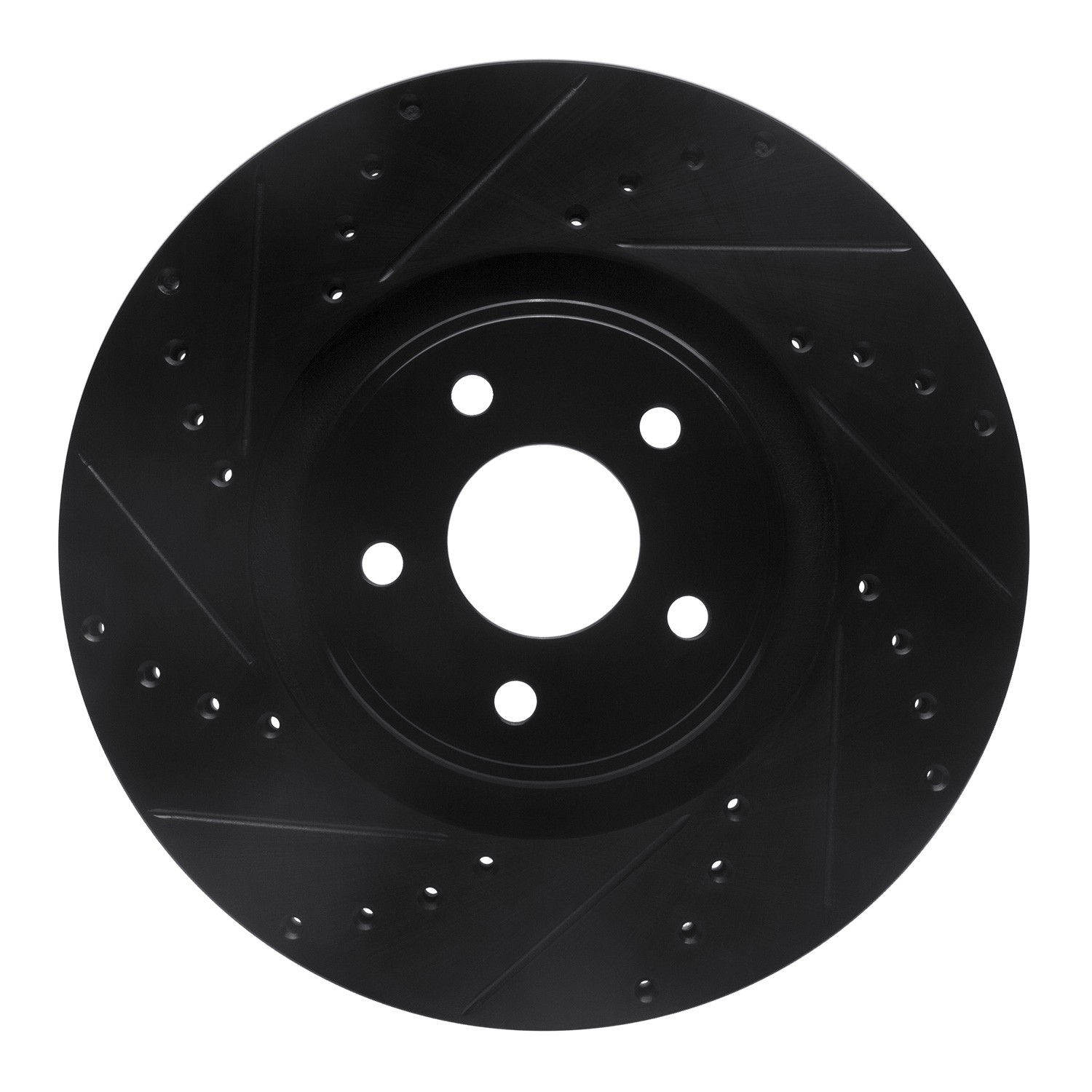 DYN 633-54082L DFC Brake Rotor - Drilled and Slotted - Black - Image 3