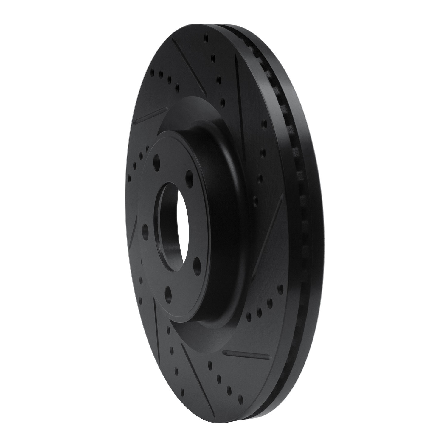 DYN 633-54089R DFC Brake Rotor - Drilled and Slotted - Black