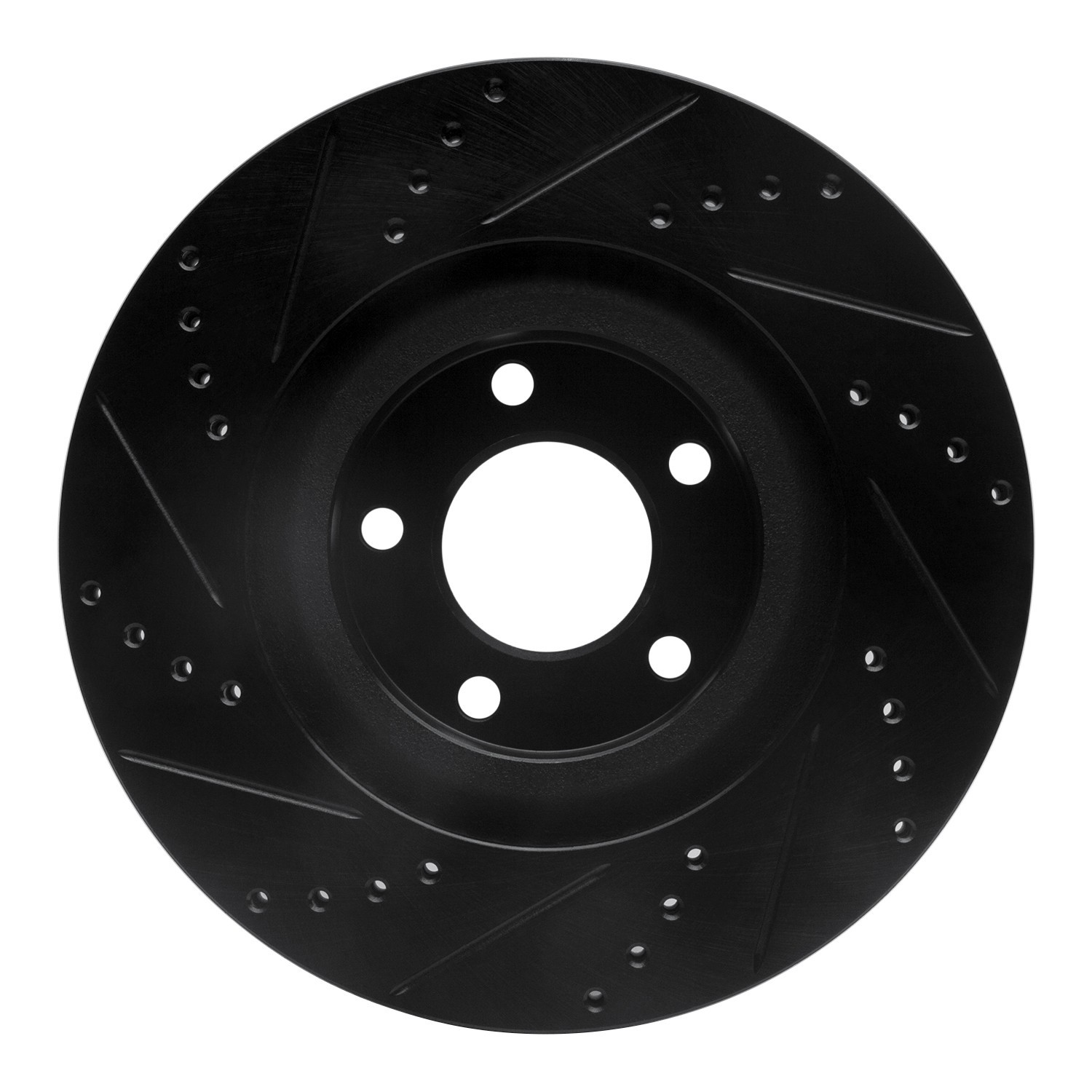 DYN 633-54089R DFC Brake Rotor - Drilled and Slotted - Black - Image 2