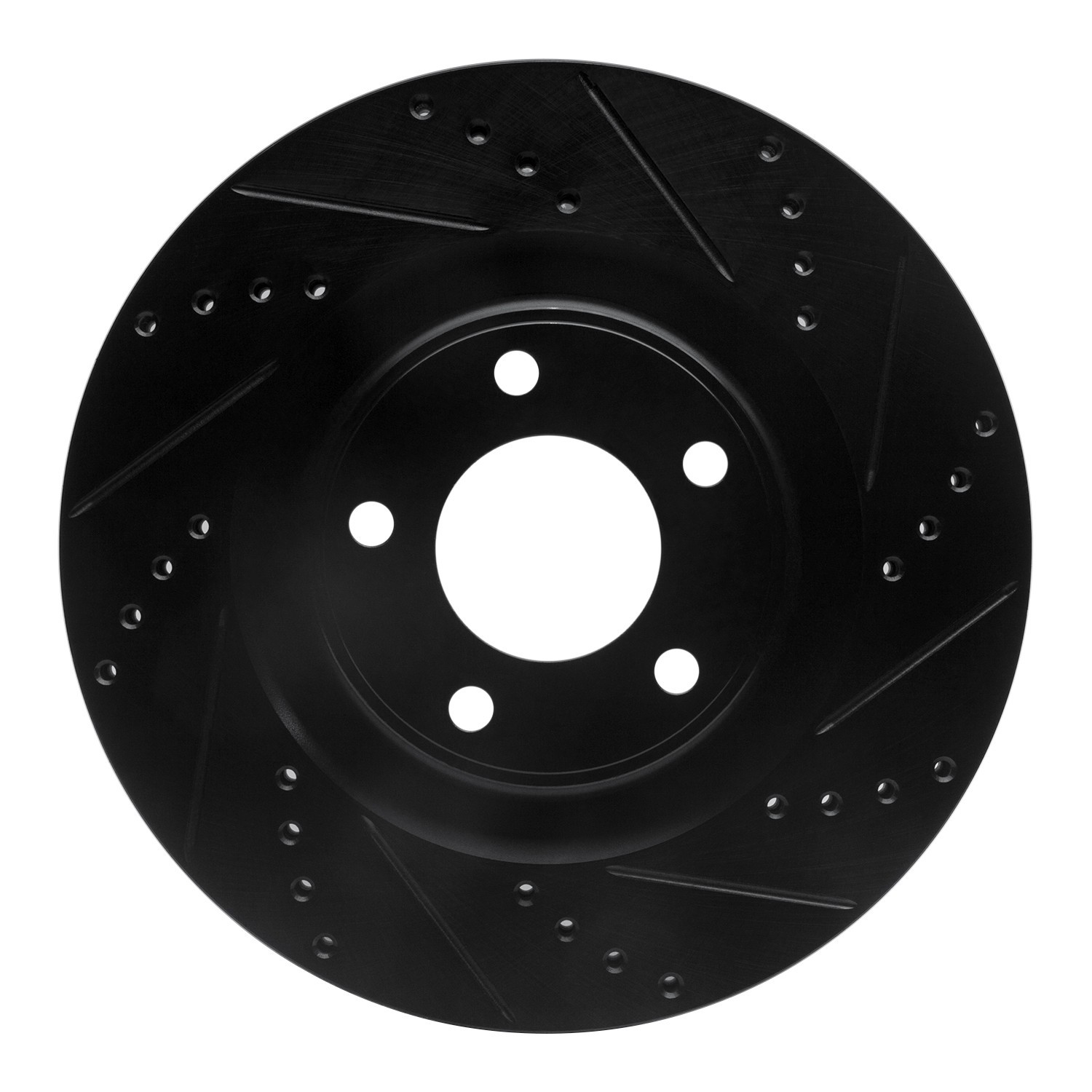 DYN 633-54089R DFC Brake Rotor - Drilled and Slotted - Black - Image 3