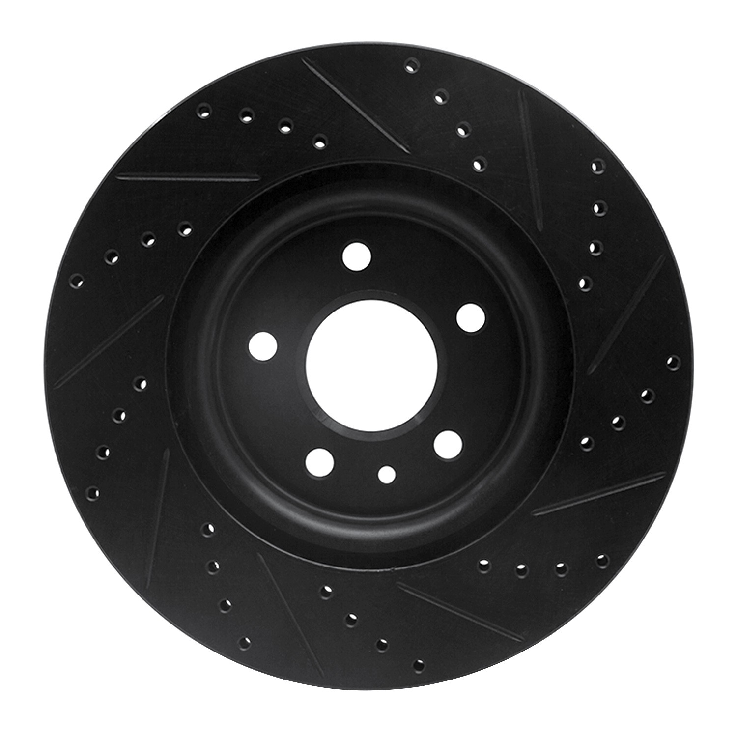 DYN 633-54094L DFC Brake Rotor - Drilled and Slotted - Black - Image 2