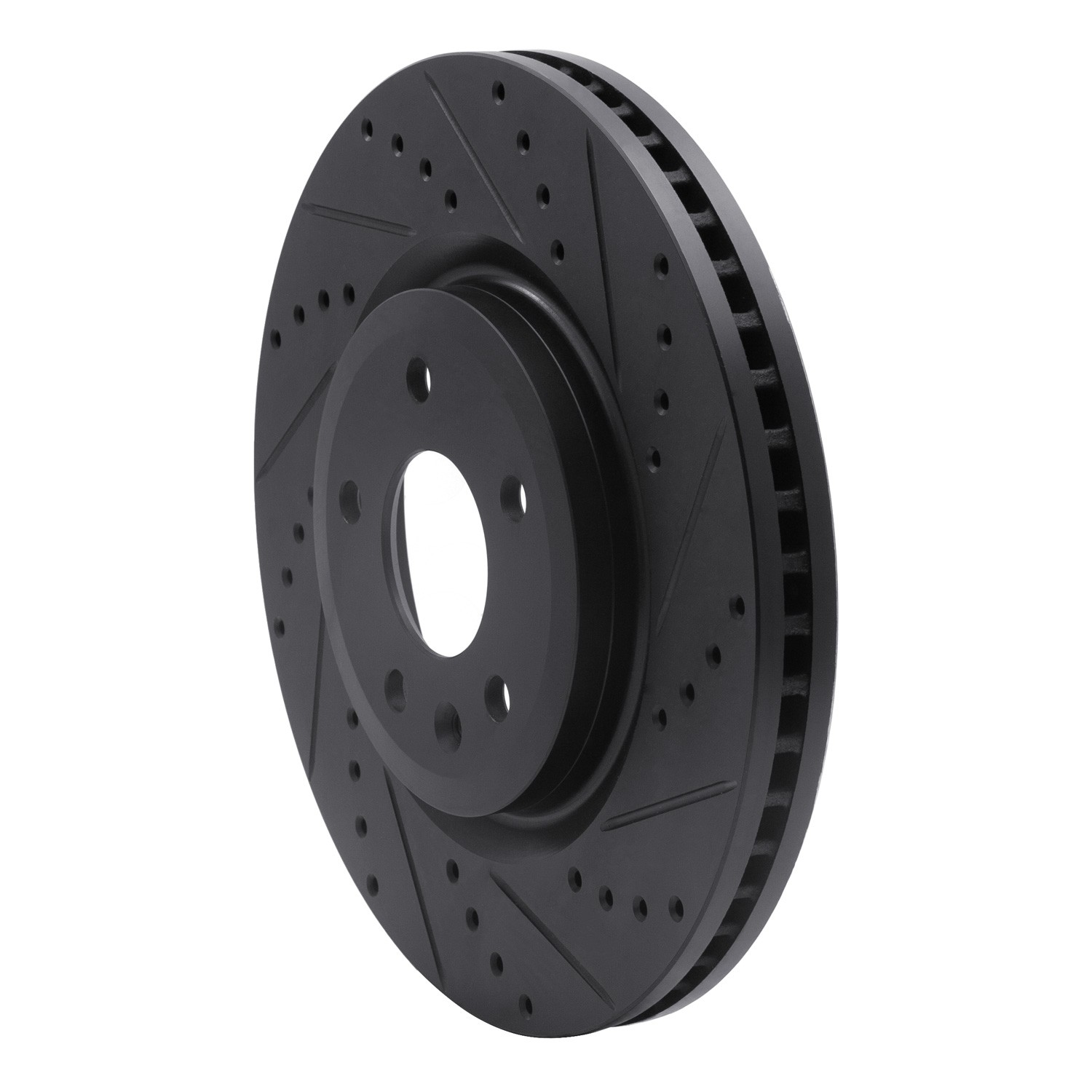 DYN 633-54094R DFC Brake Rotor - Drilled and Slotted - Black