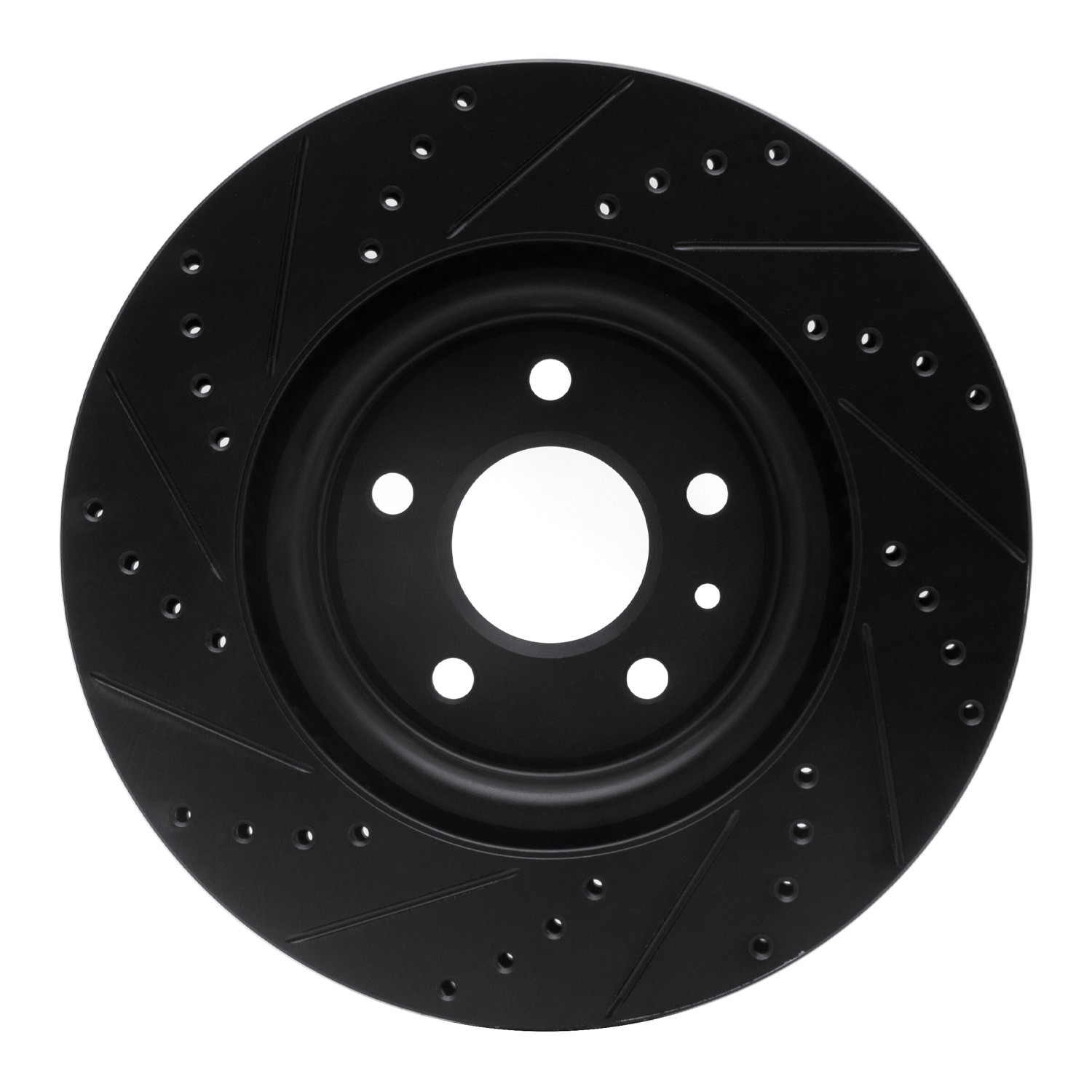 DYN 633-54094R DFC Brake Rotor - Drilled and Slotted - Black - Image 2