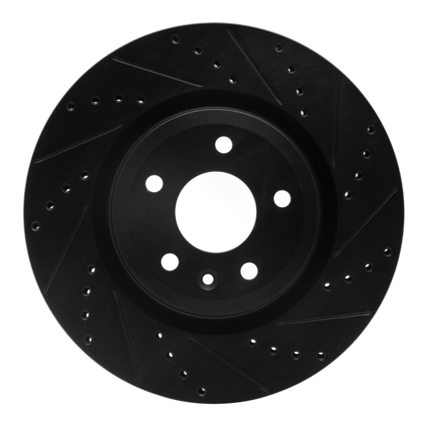 DYN 633-54094R DFC Brake Rotor - Drilled and Slotted - Black - Image 3