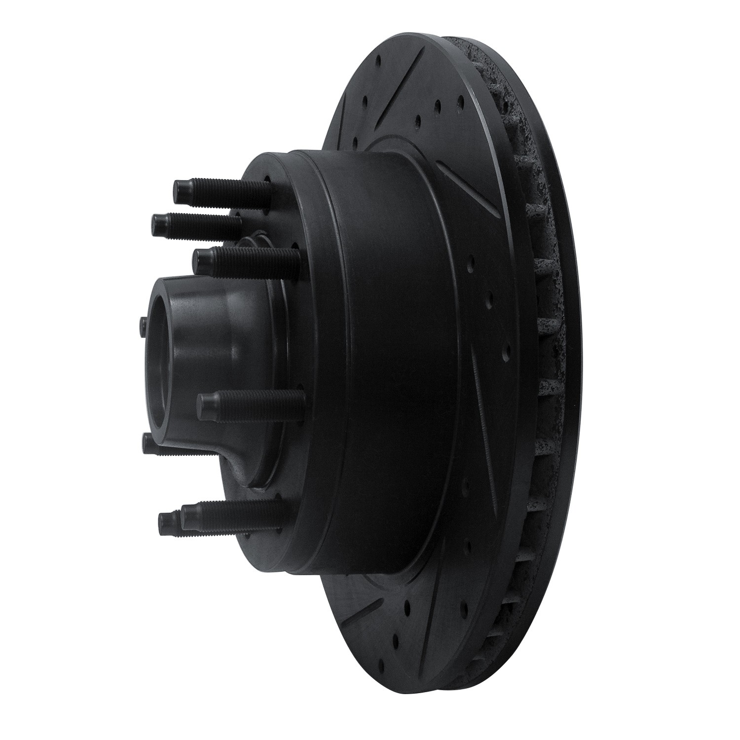 DYN 633-54136L DFC Brake Rotor - Drilled and Slotted - Black