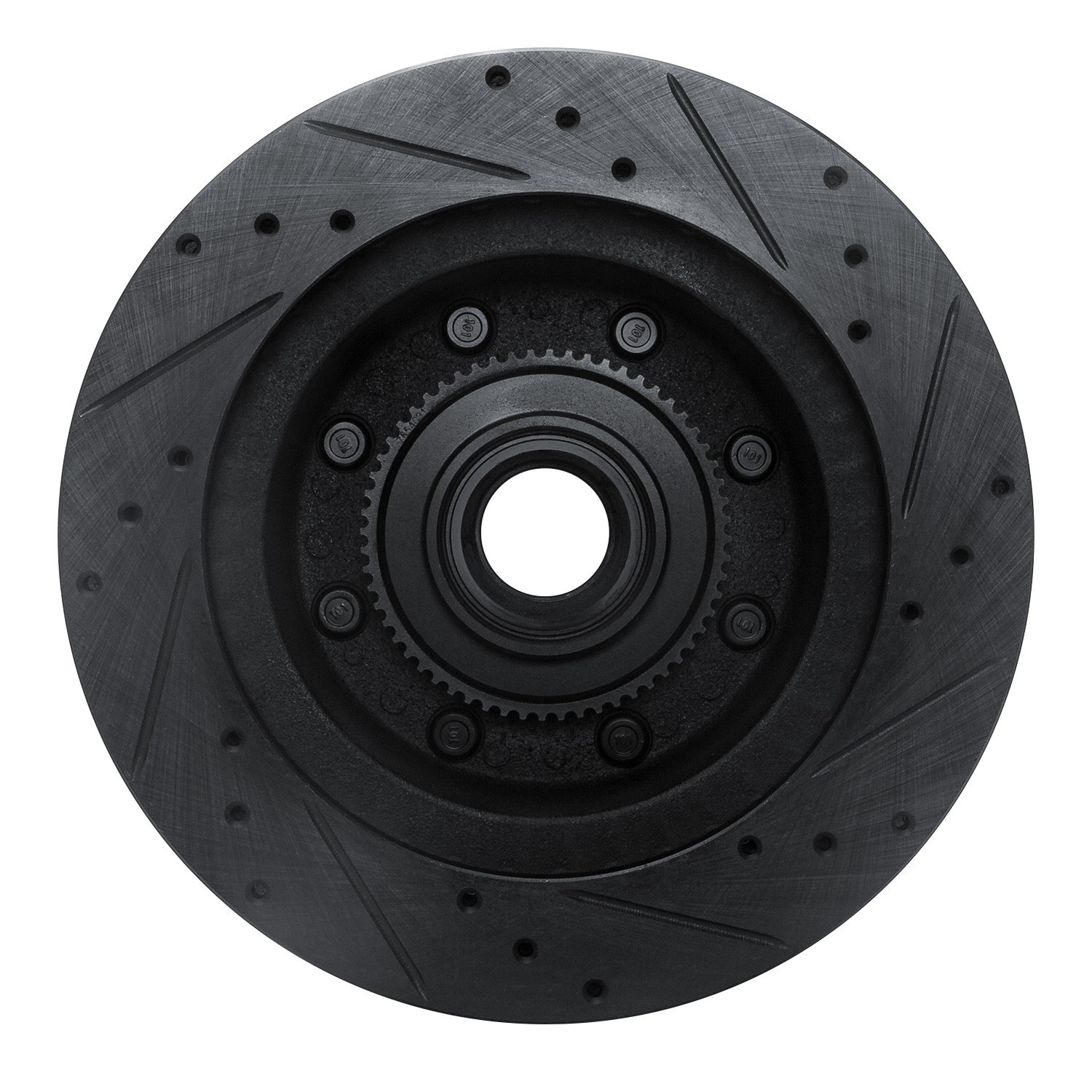 DYN 633-54136L DFC Brake Rotor - Drilled and Slotted - Black - Image 2