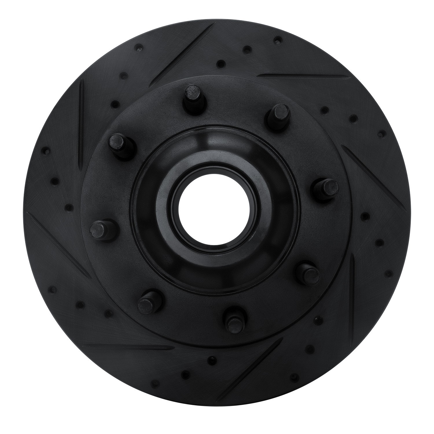 DYN 633-54136L DFC Brake Rotor - Drilled and Slotted - Black - Image 3