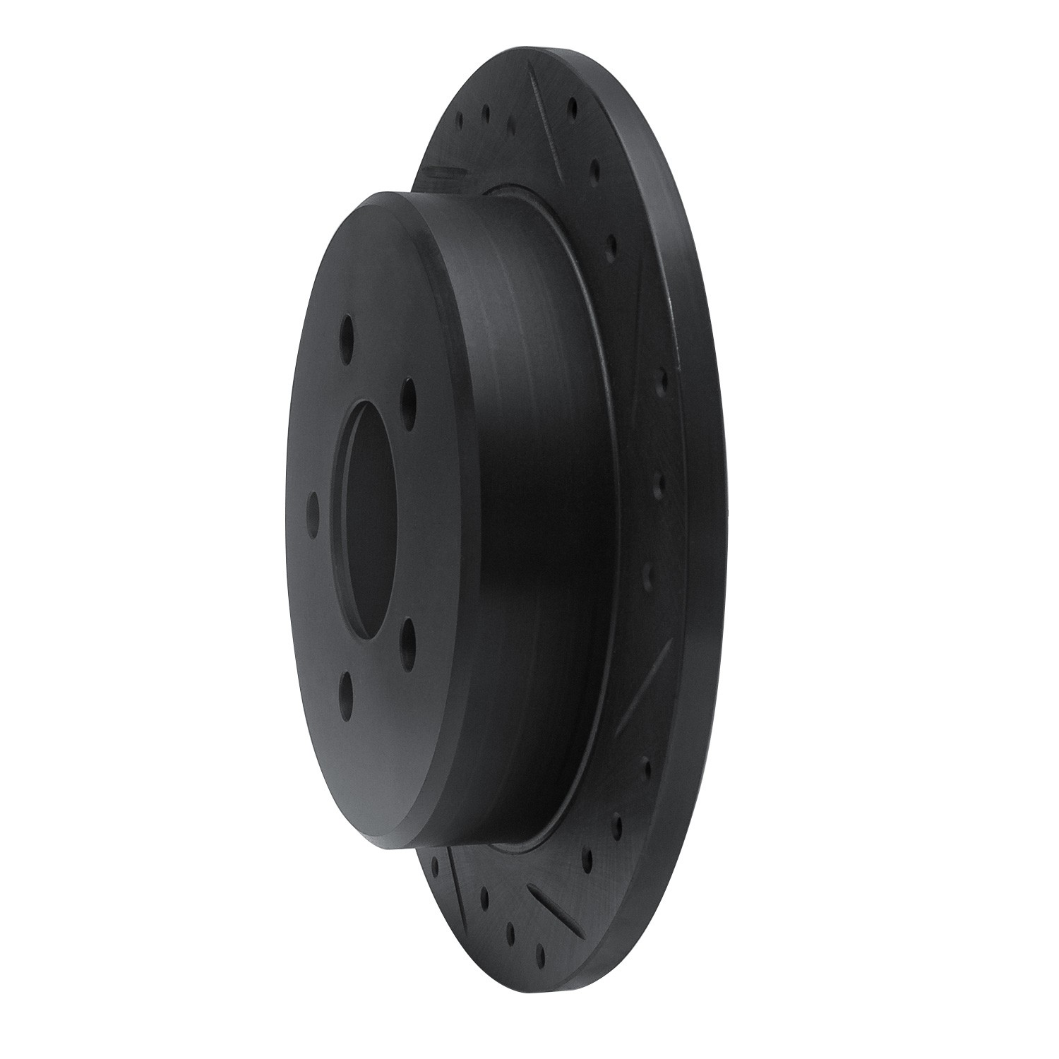 DYN 633-54142R DFC Brake Rotor - Drilled and Slotted - Black
