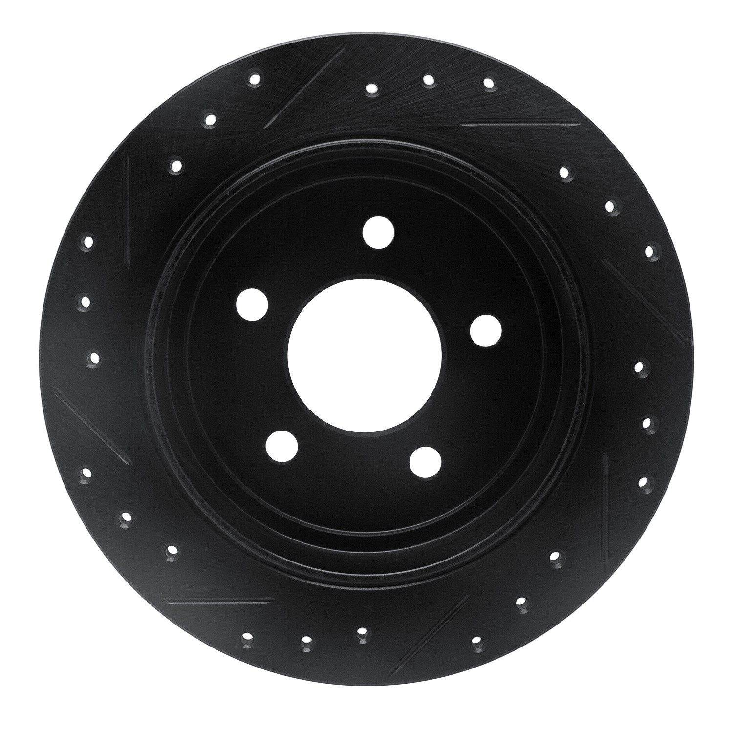 DYN 633-54142R DFC Brake Rotor - Drilled and Slotted - Black - Image 2