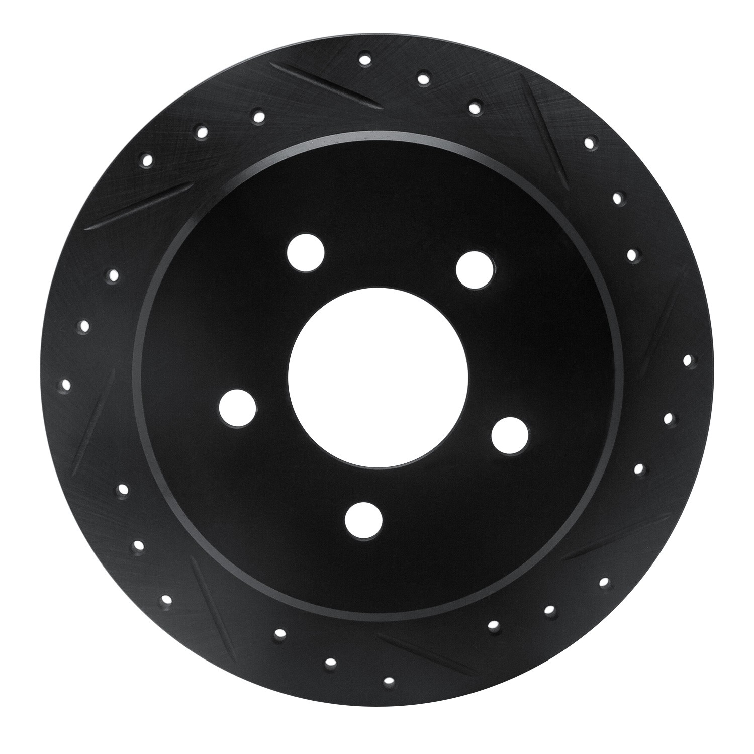 DYN 633-54142R DFC Brake Rotor - Drilled and Slotted - Black - Image 3