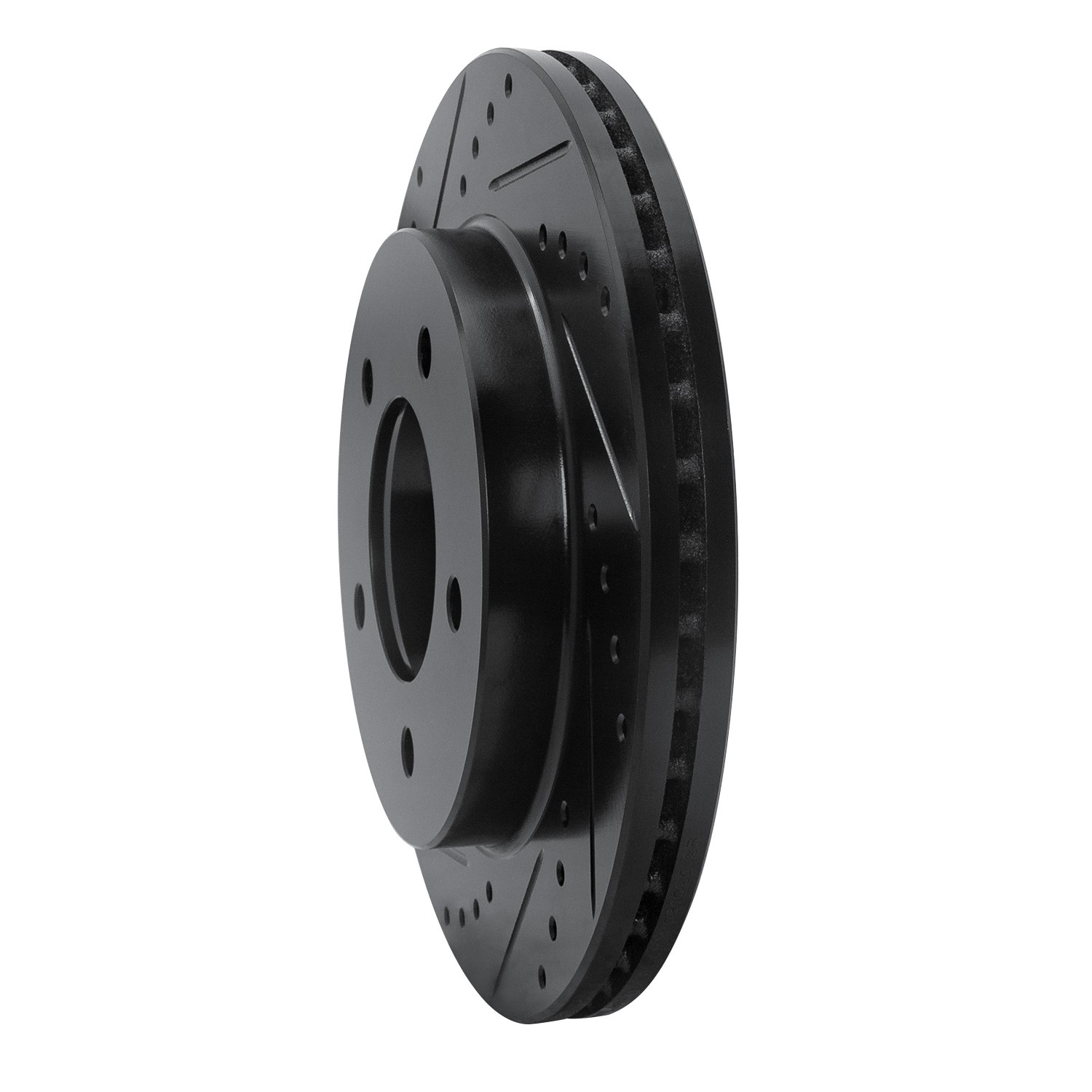 DYN 633-54147L DFC Brake Rotor - Drilled and Slotted - Black