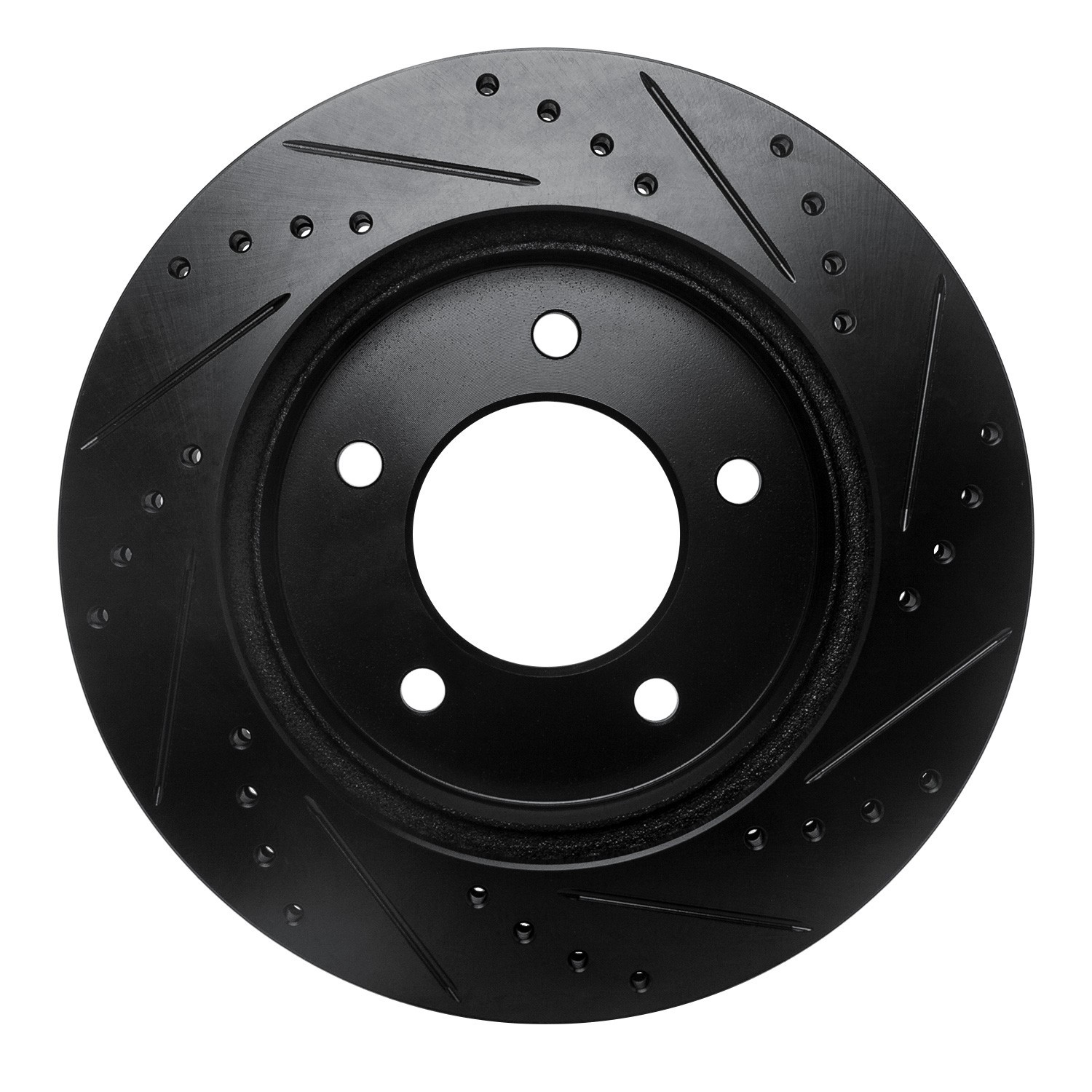 DYN 633-54147L DFC Brake Rotor - Drilled and Slotted - Black - Image 2
