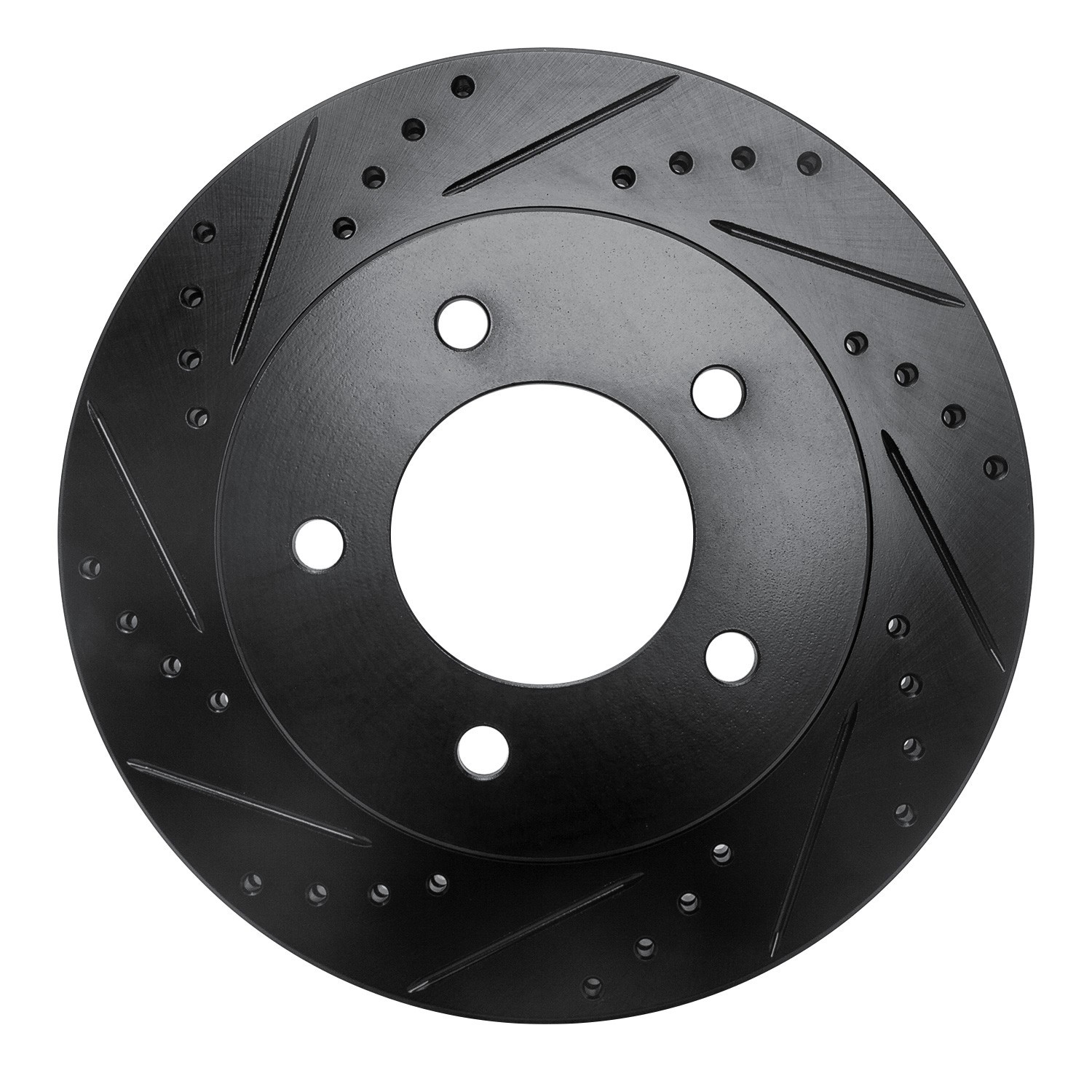 DYN 633-54147L DFC Brake Rotor - Drilled and Slotted - Black - Image 3