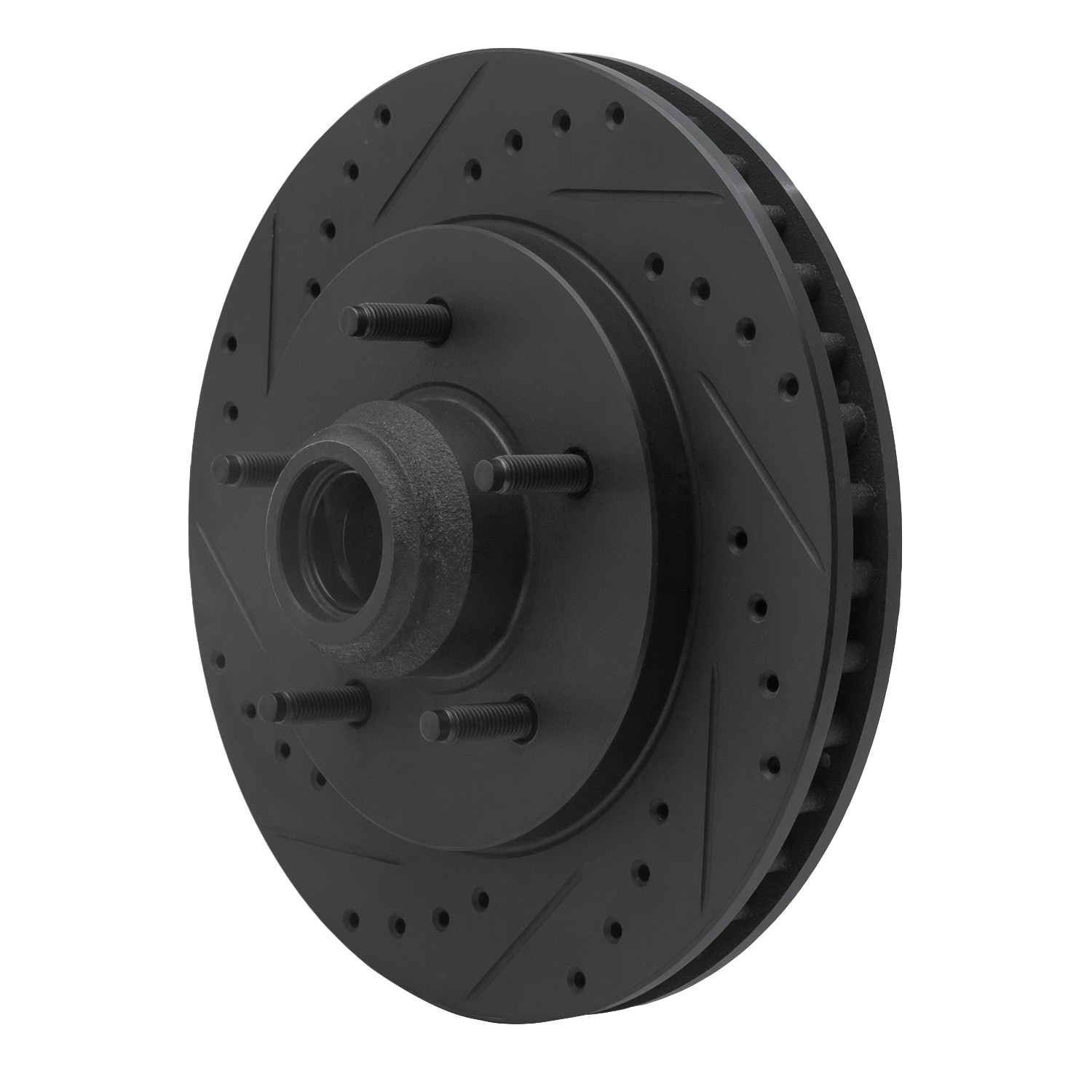 DYN 633-54153L DFC Brake Rotor - Drilled and Slotted - Black
