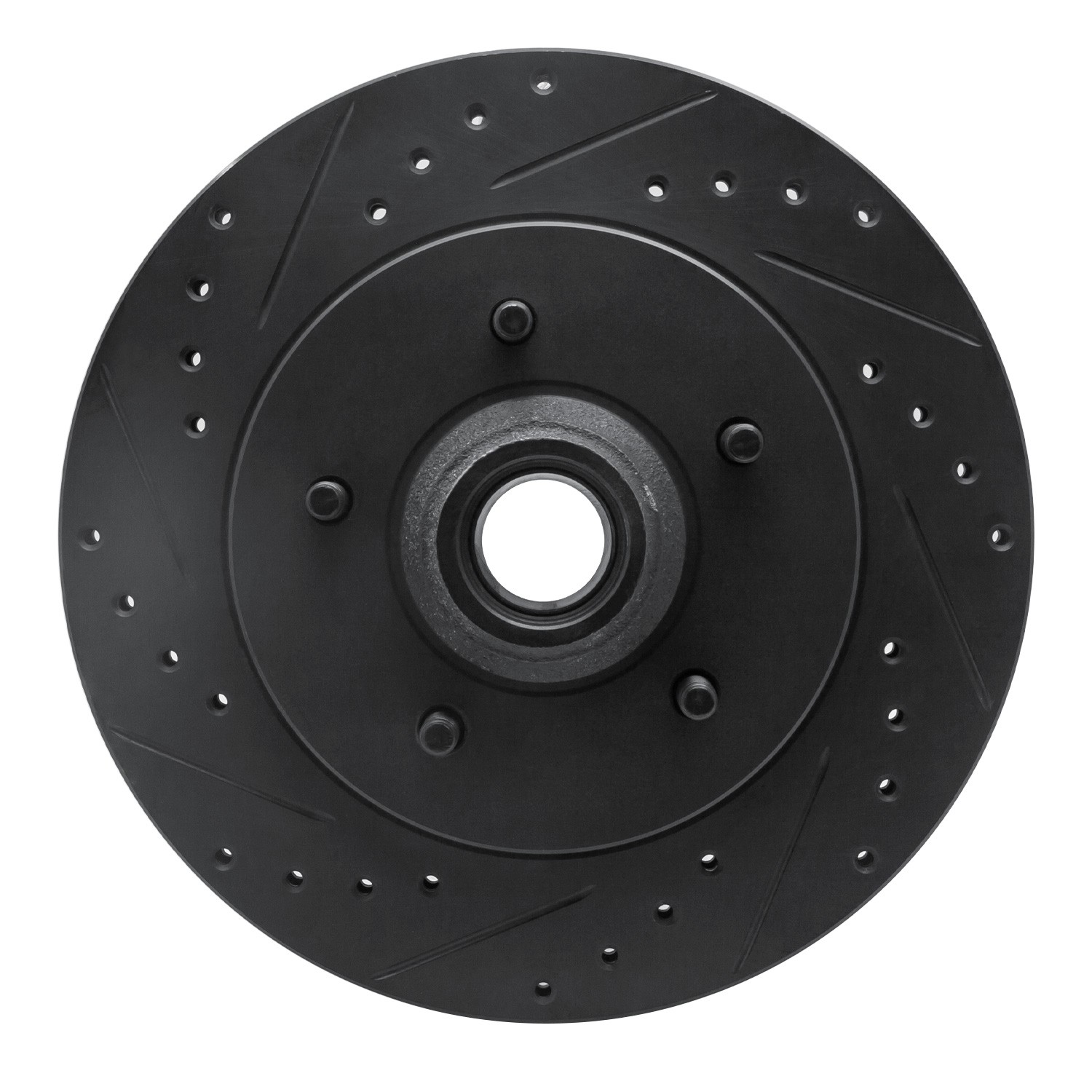 DYN 633-54153L DFC Brake Rotor - Drilled and Slotted - Black - Image 3