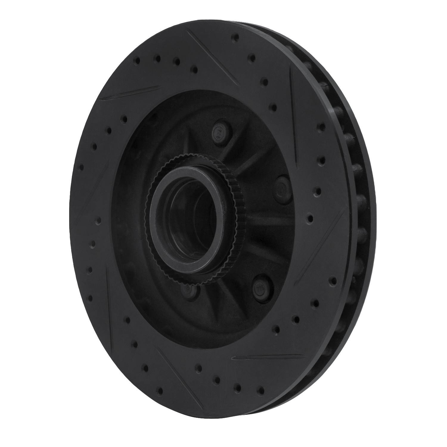DYN 633-54153L DFC Brake Rotor - Drilled and Slotted - Black - Image 5