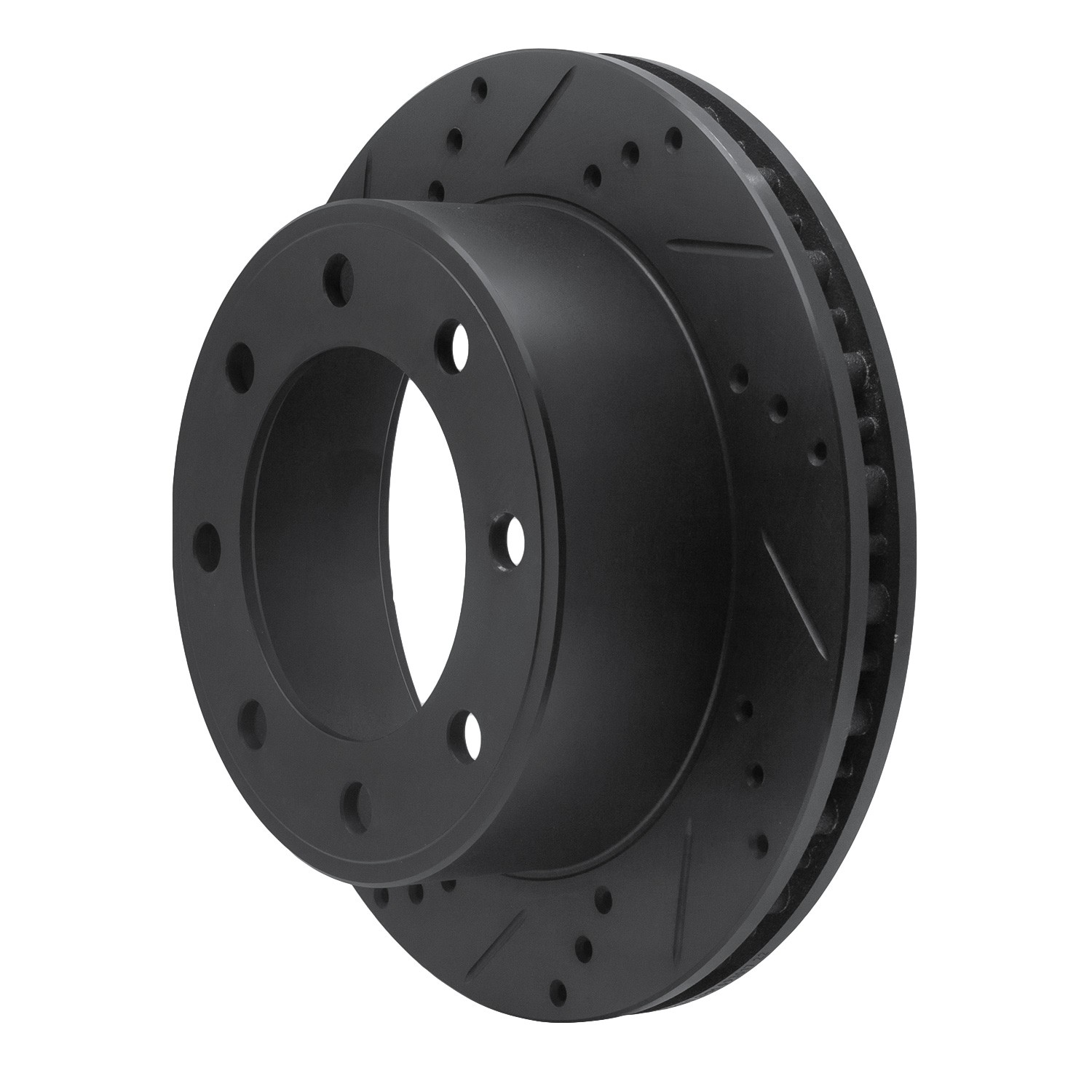 DYN 633-54161L DFC Brake Rotor - Drilled and Slotted - Black