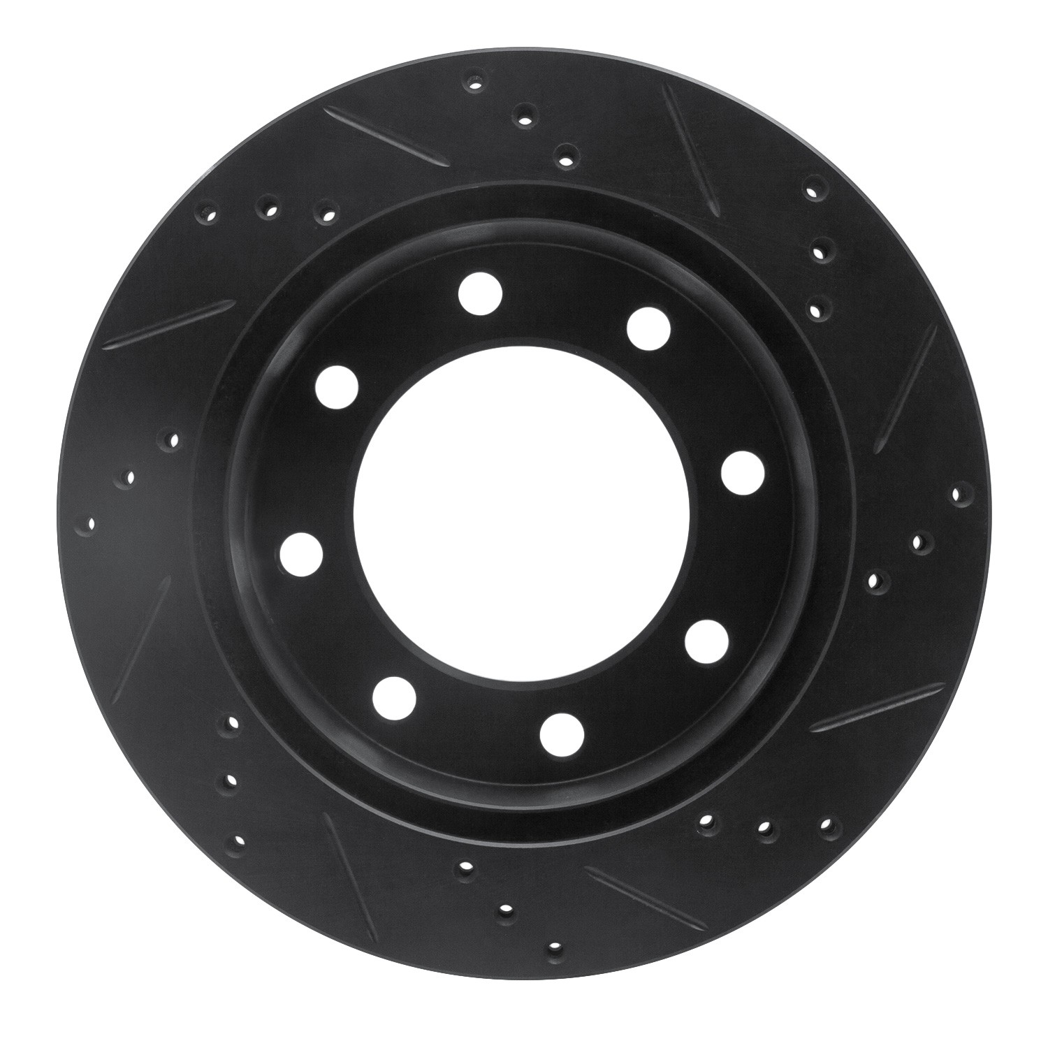 DYN 633-54161L DFC Brake Rotor - Drilled and Slotted - Black - Image 2
