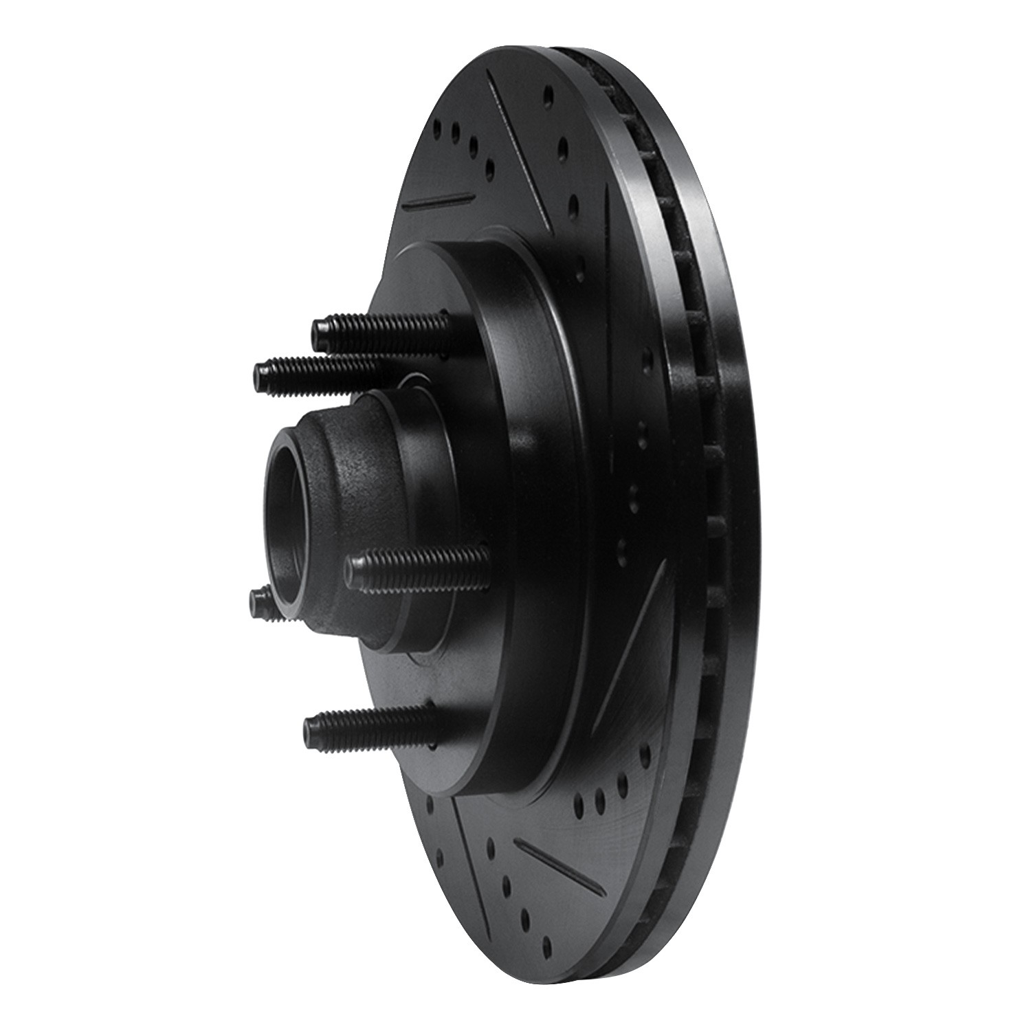 DYN 633-54169R DFC Brake Rotor - Drilled and Slotted - Black