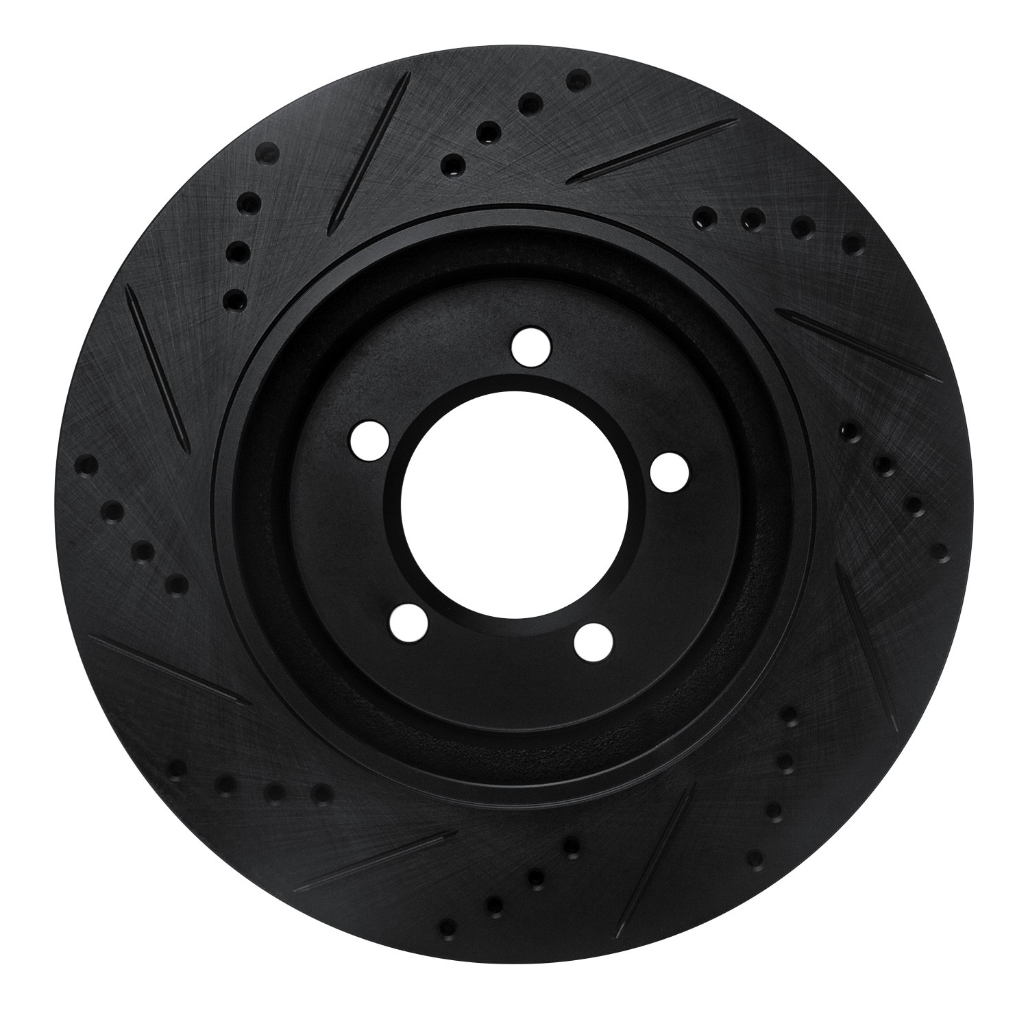 DYN 633-54179R DFC Brake Rotor - Drilled and Slotted - Black - Image 2
